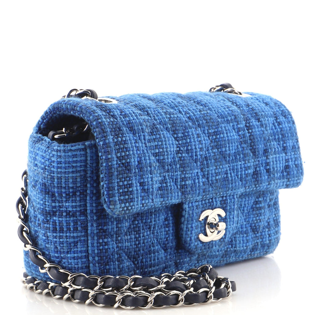 Classic Single Flap Bag Quilted Tweed Mini