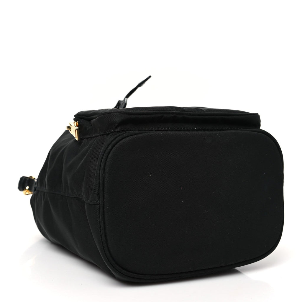 Saffiano Tessuto Nylon Mini Bucket Crossbody Bag Black
