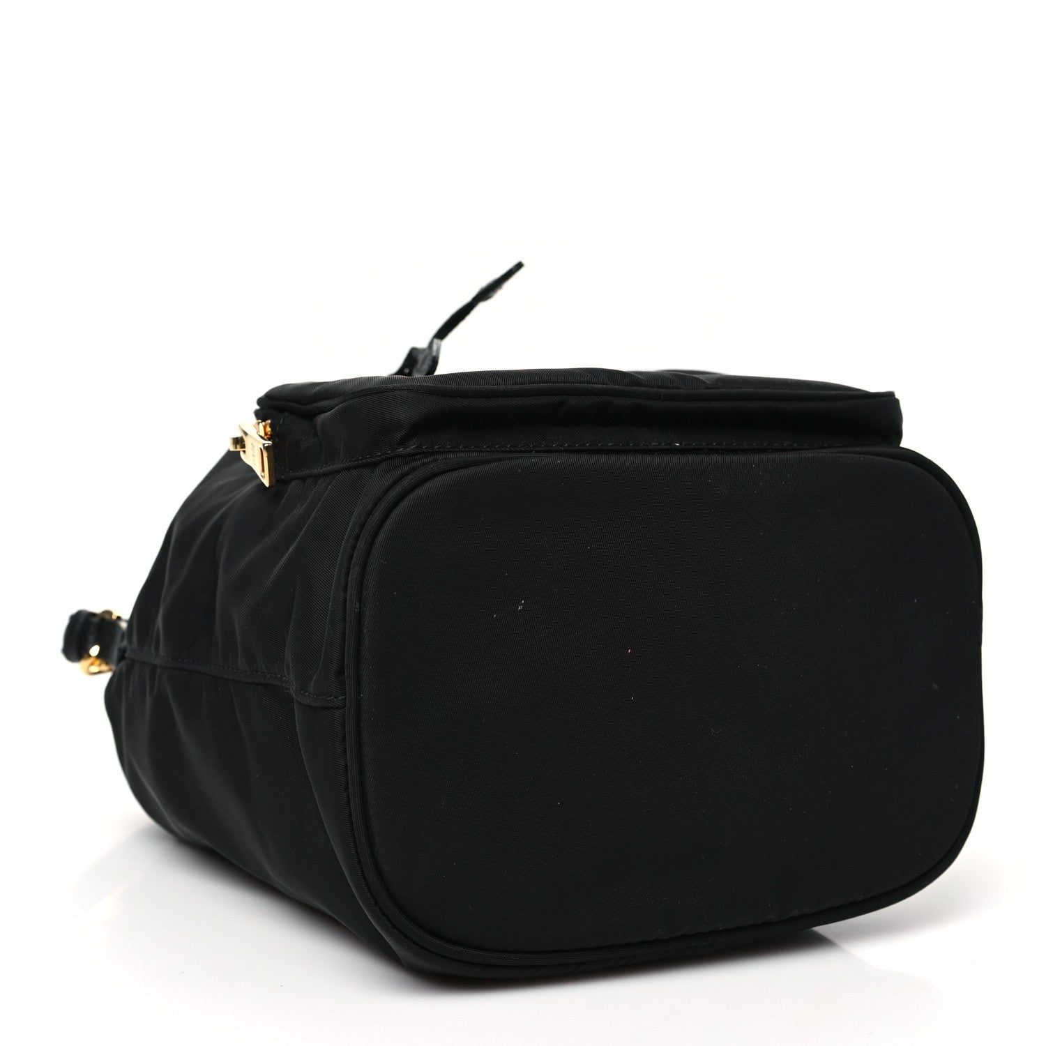 Saffiano Tessuto Nylon Mini Bucket Crossbody Bag Black