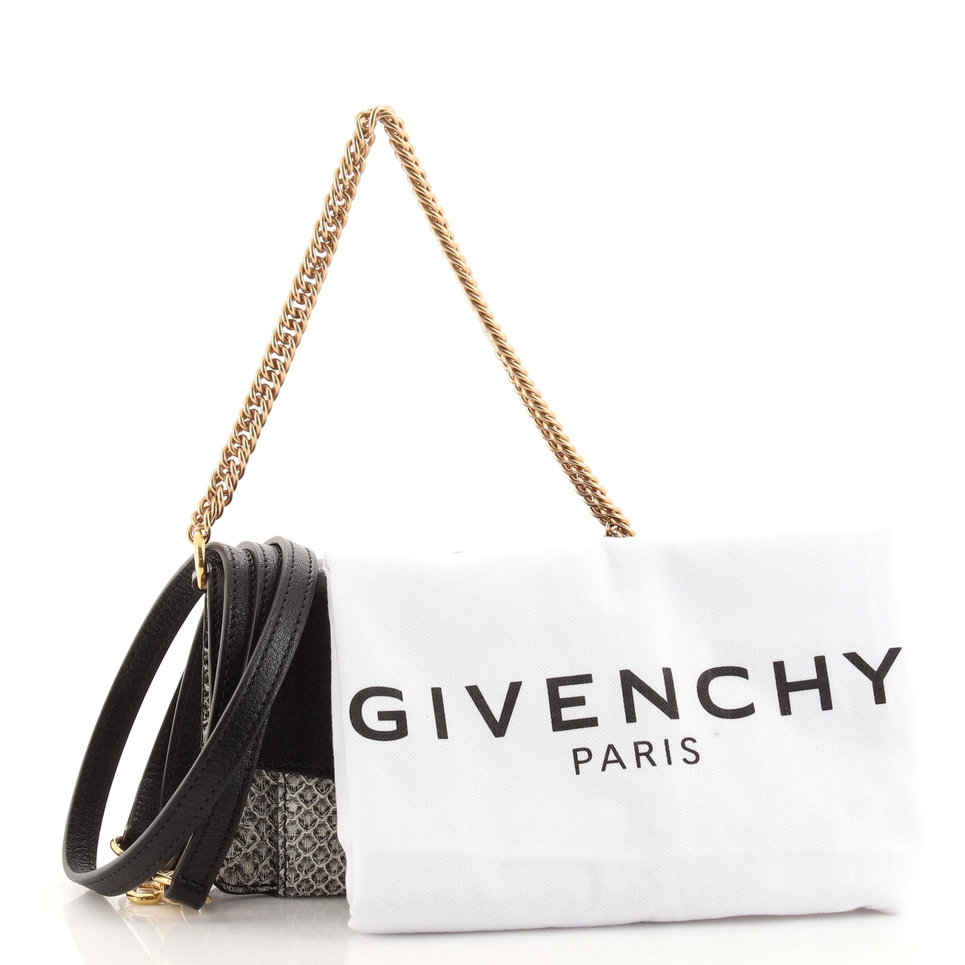 GV3 Flap Bag Leather and Snakeskin Mini