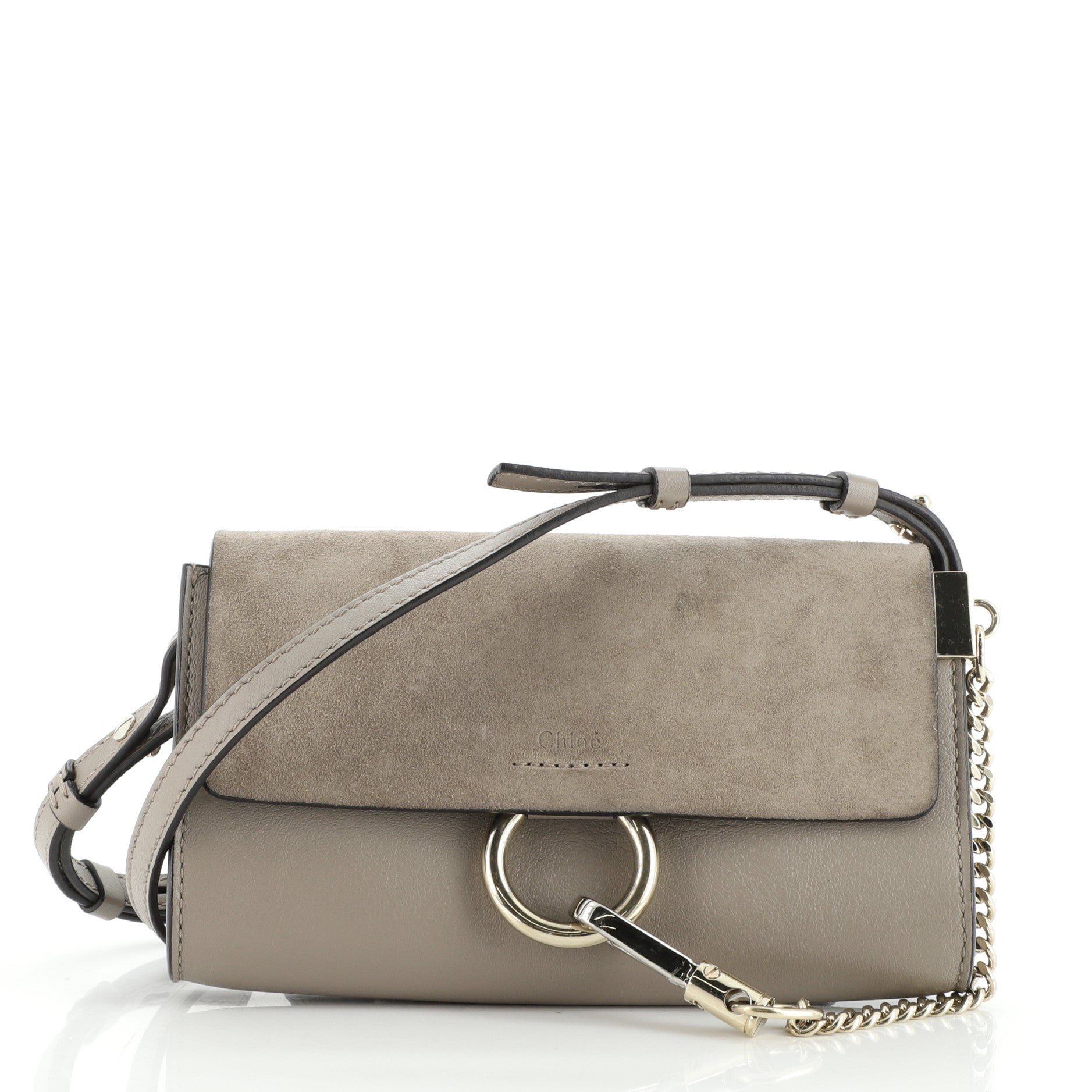 Faye Shoulder Bag Leather and Suede Mini