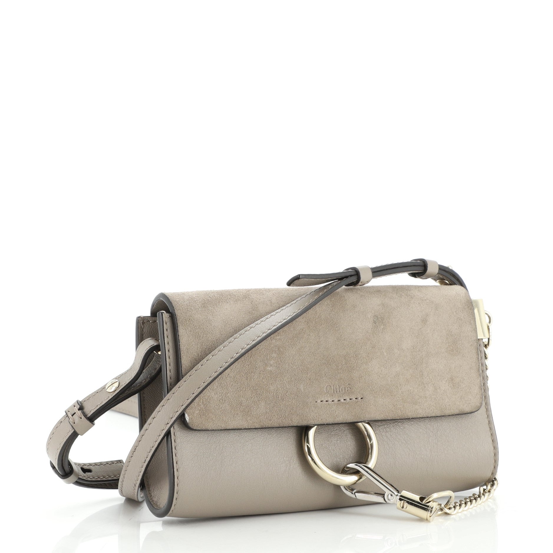 Faye Shoulder Bag Leather and Suede Mini