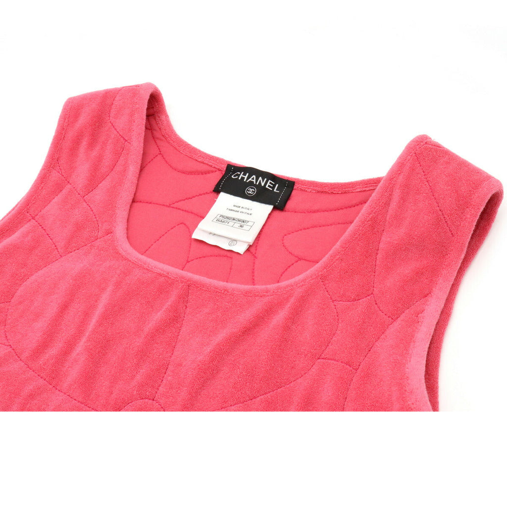 Chanel Camellia Cotton Dress Pink