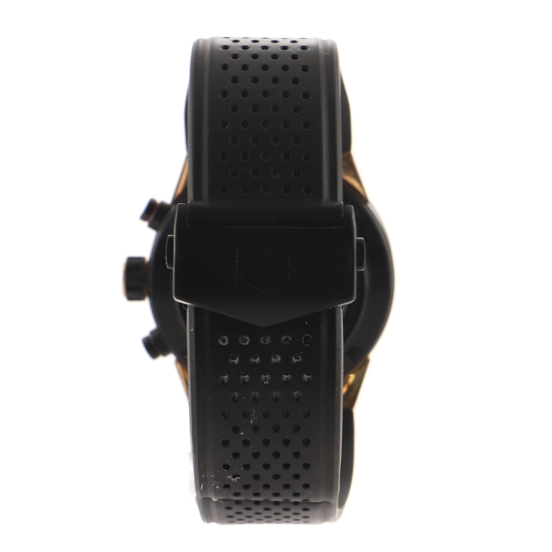 Carrera Calibre Heuer 01 Skeleton Chronograph Automatic Watch Titanium with PVD Rose Gold with Rubber 45