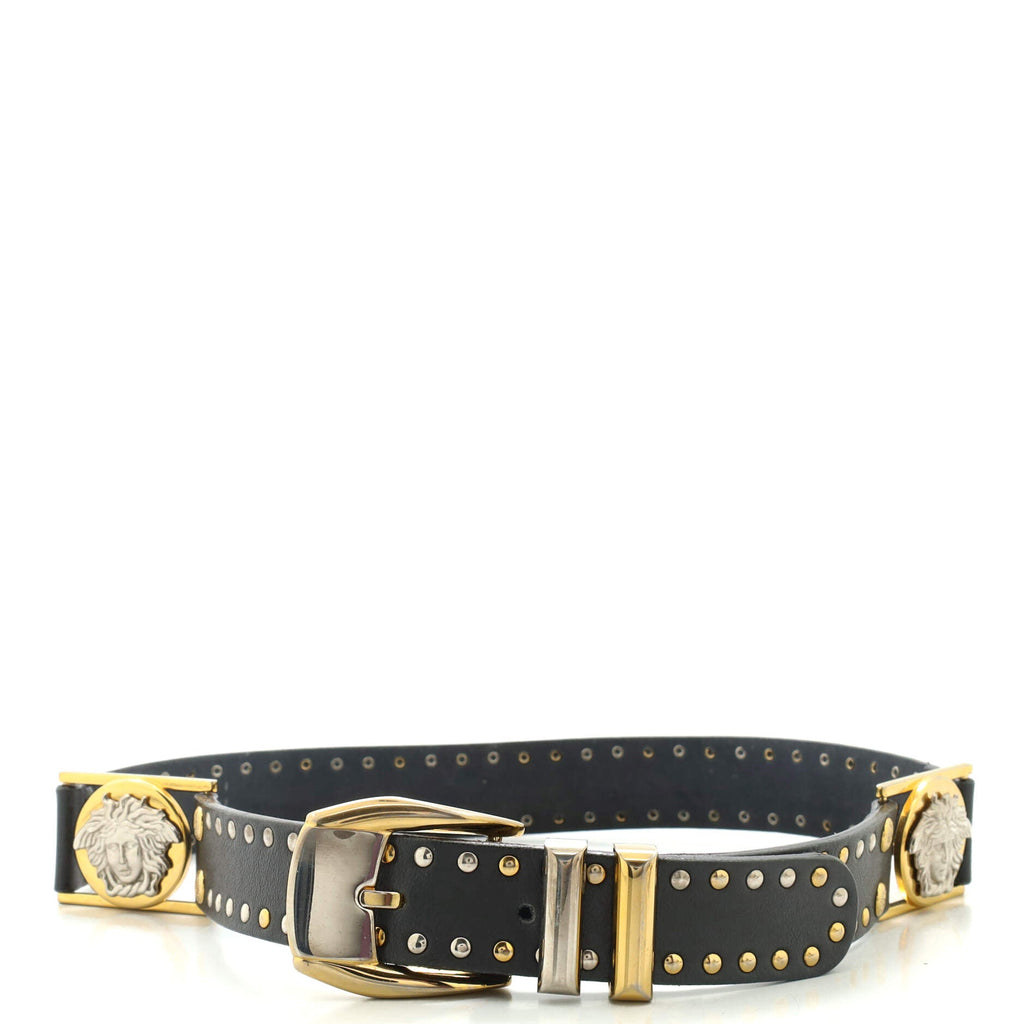 Vintage Belt Studded Leather Wide 70