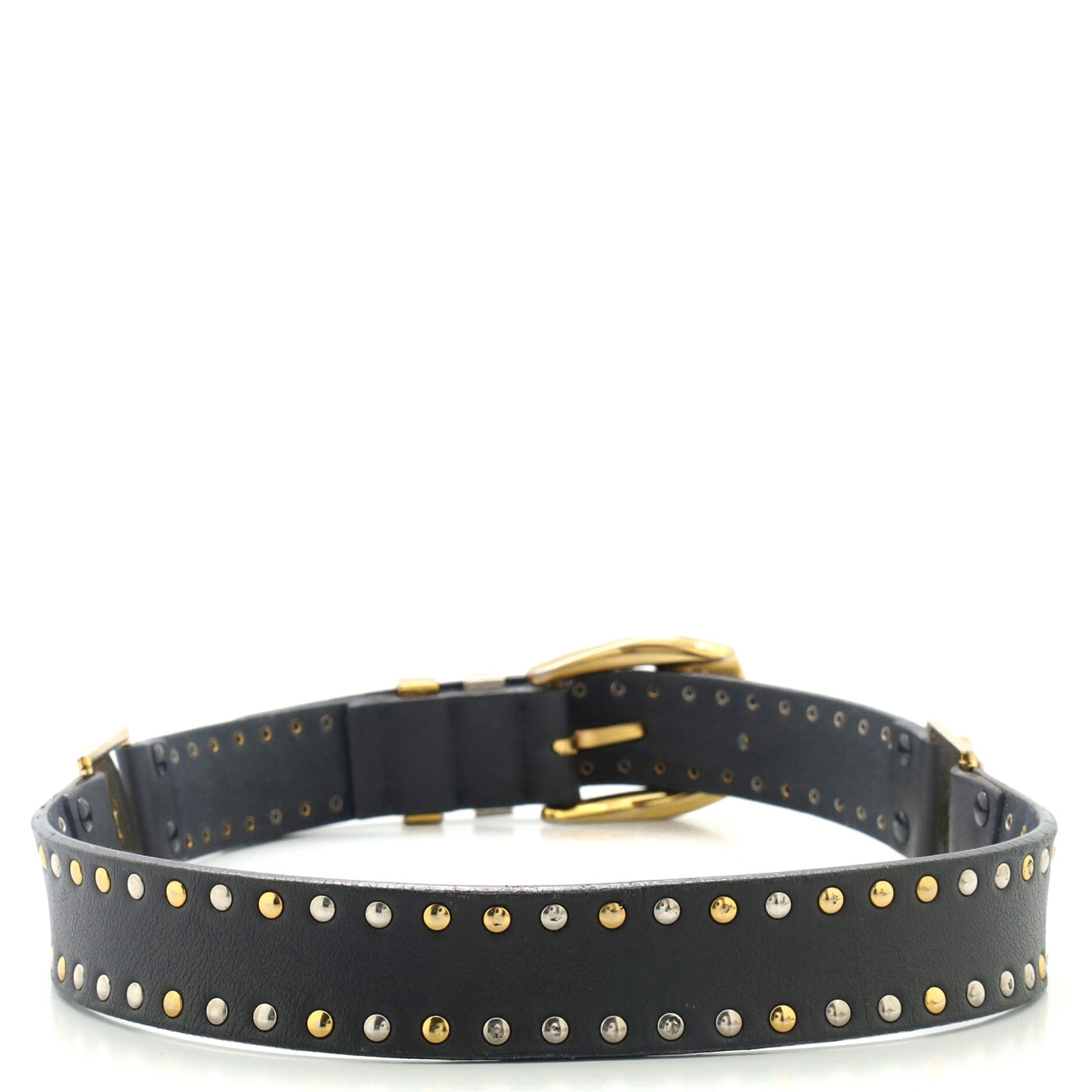 Vintage Belt Studded Leather Wide 70