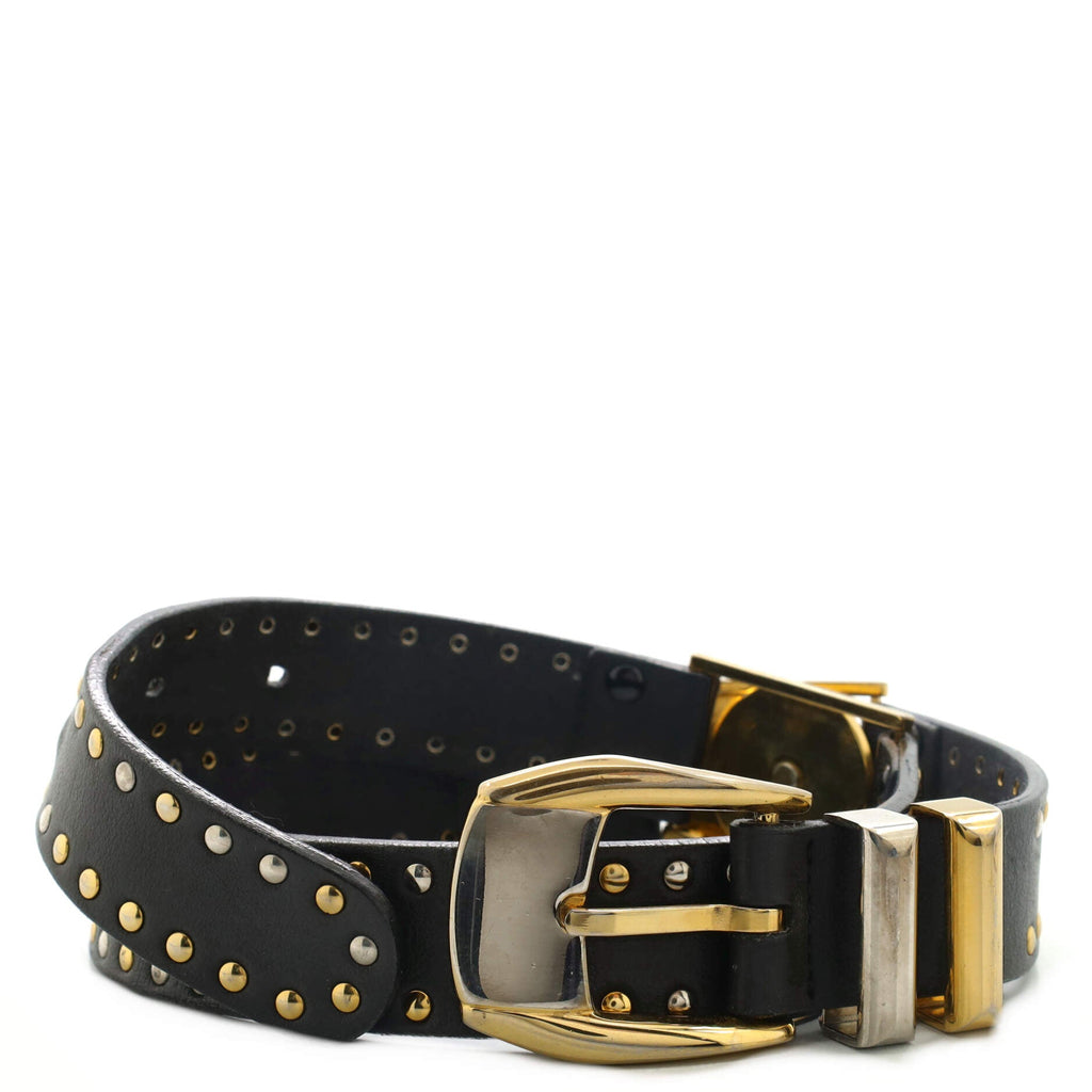Vintage Belt Studded Leather Wide 70