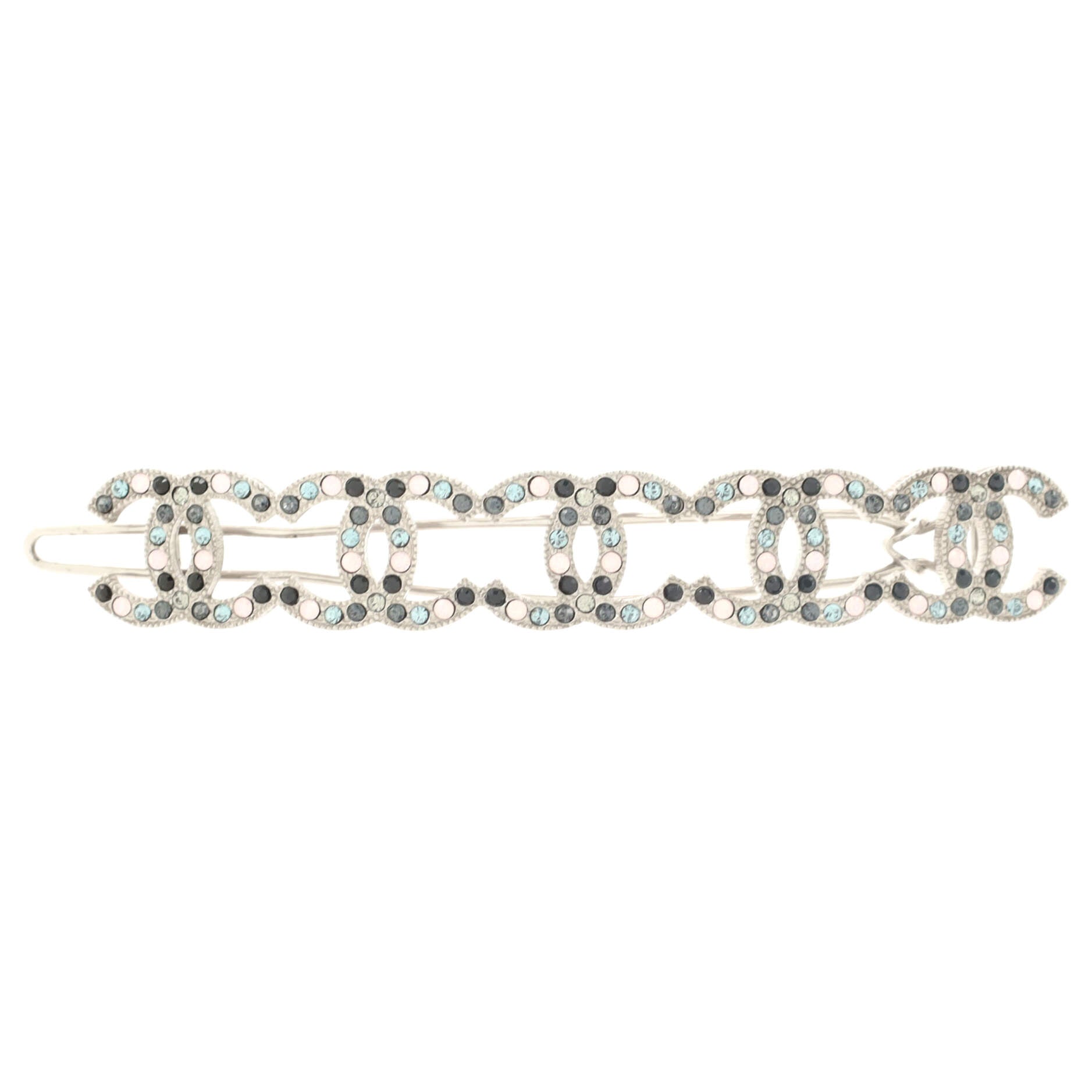 CC Hair Clip Barrette Metal with Crystals XS