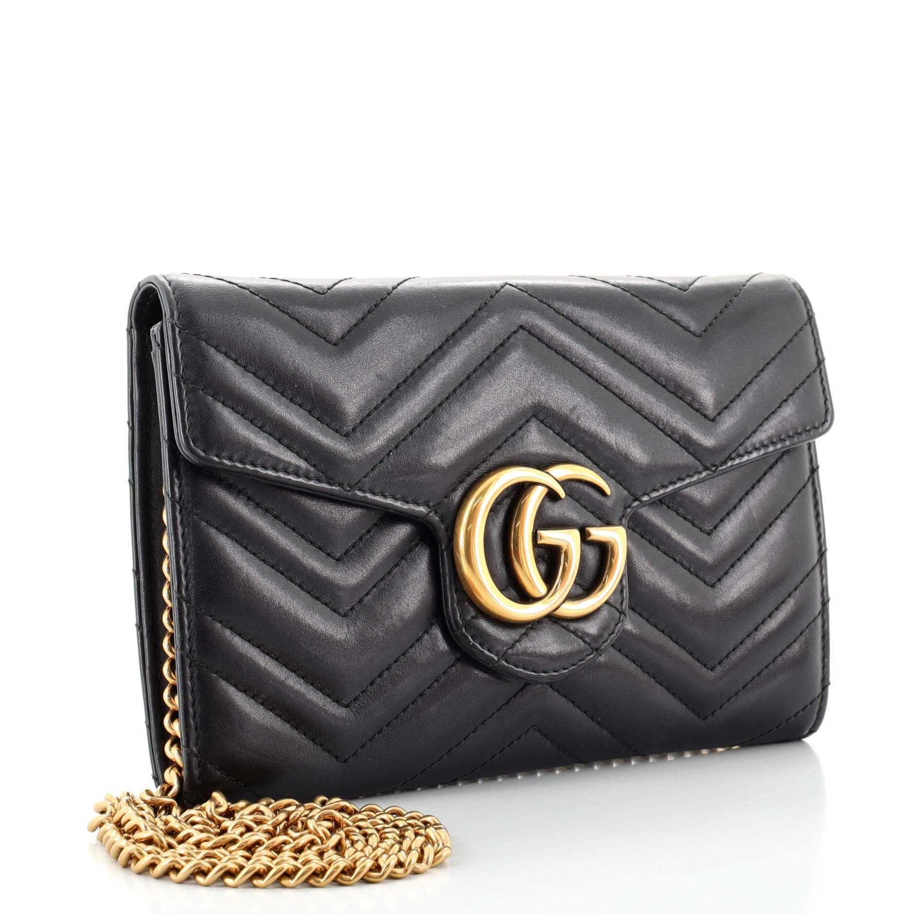 GG Marmont Chain Wallet Matelasse Leather Mini
