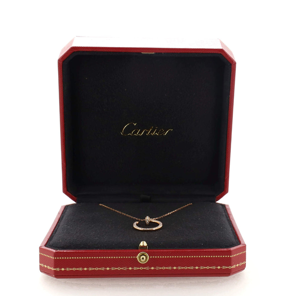 Juste Un Clou Pendant Necklace 18K Rose Gold and Pave Diamonds