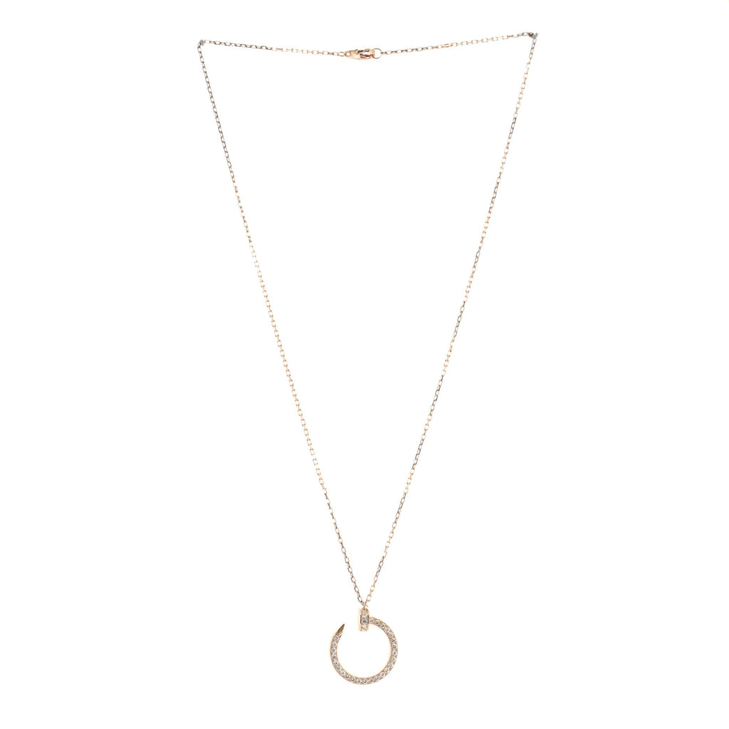 Juste Un Clou Pendant Necklace 18K Rose Gold and Pave Diamonds