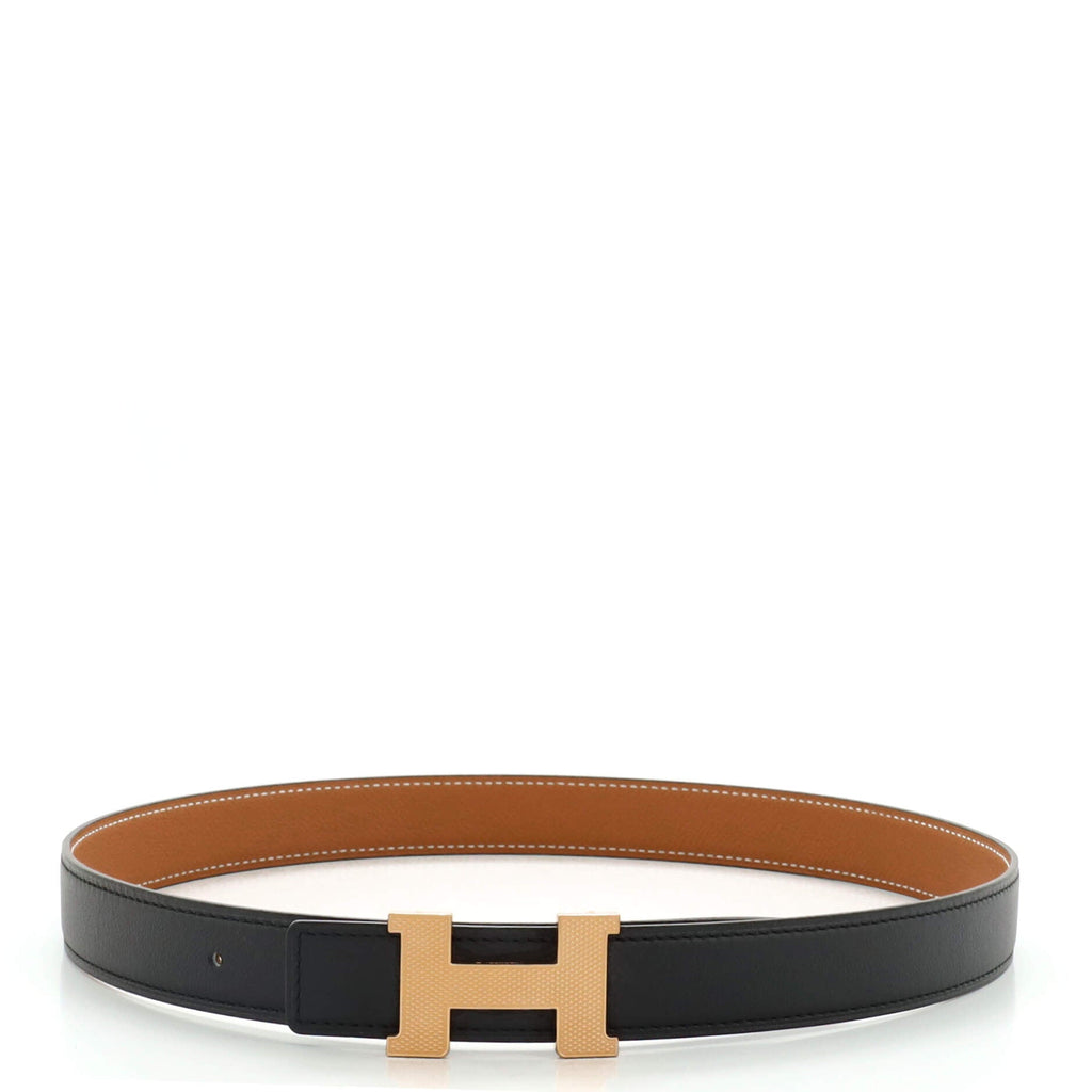 Constance Reversible Belt Leather with Guilloche Hardware Thin 70