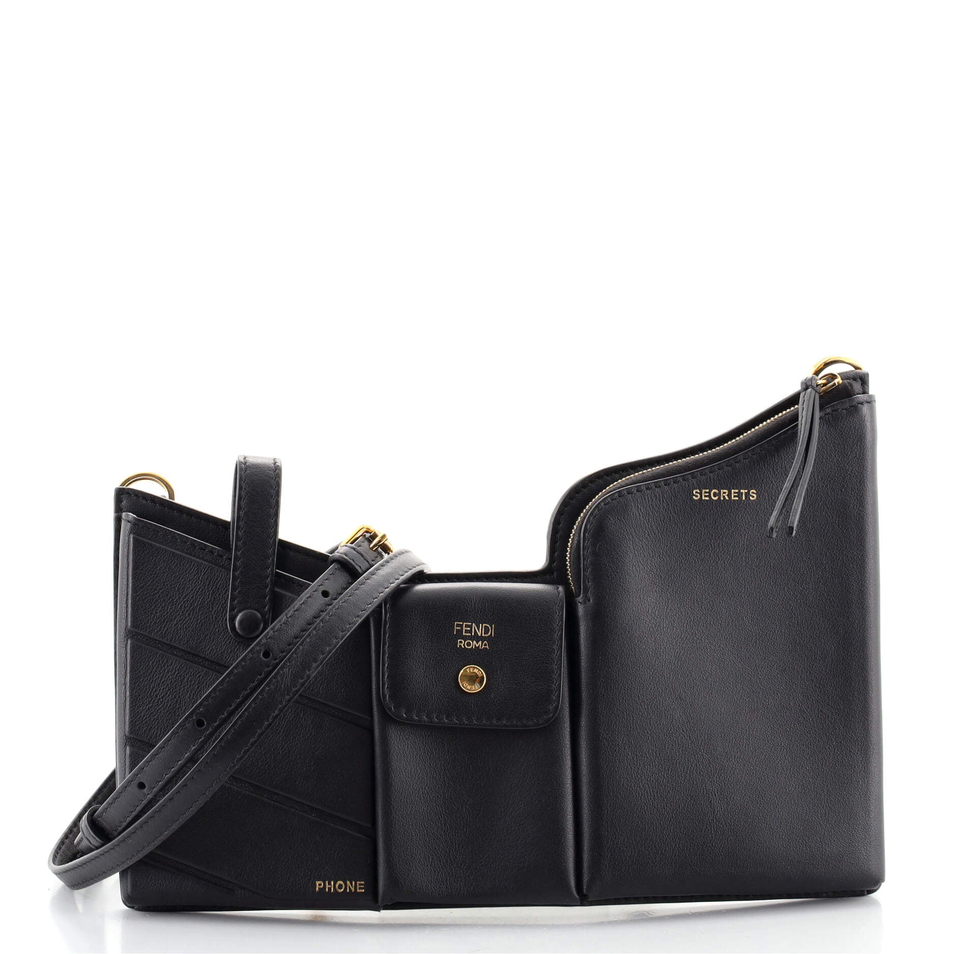 Bustine 3 Pockets Crossbody Bag Leather Mini
