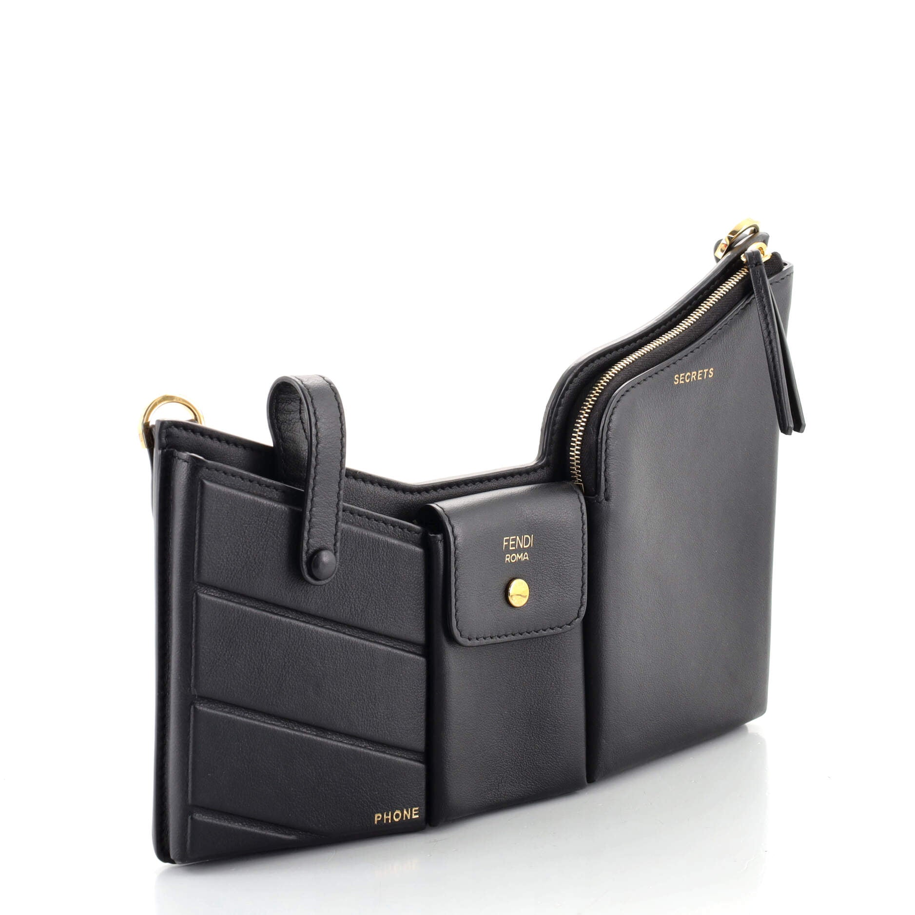 Bustine 3 Pockets Crossbody Bag Leather Mini