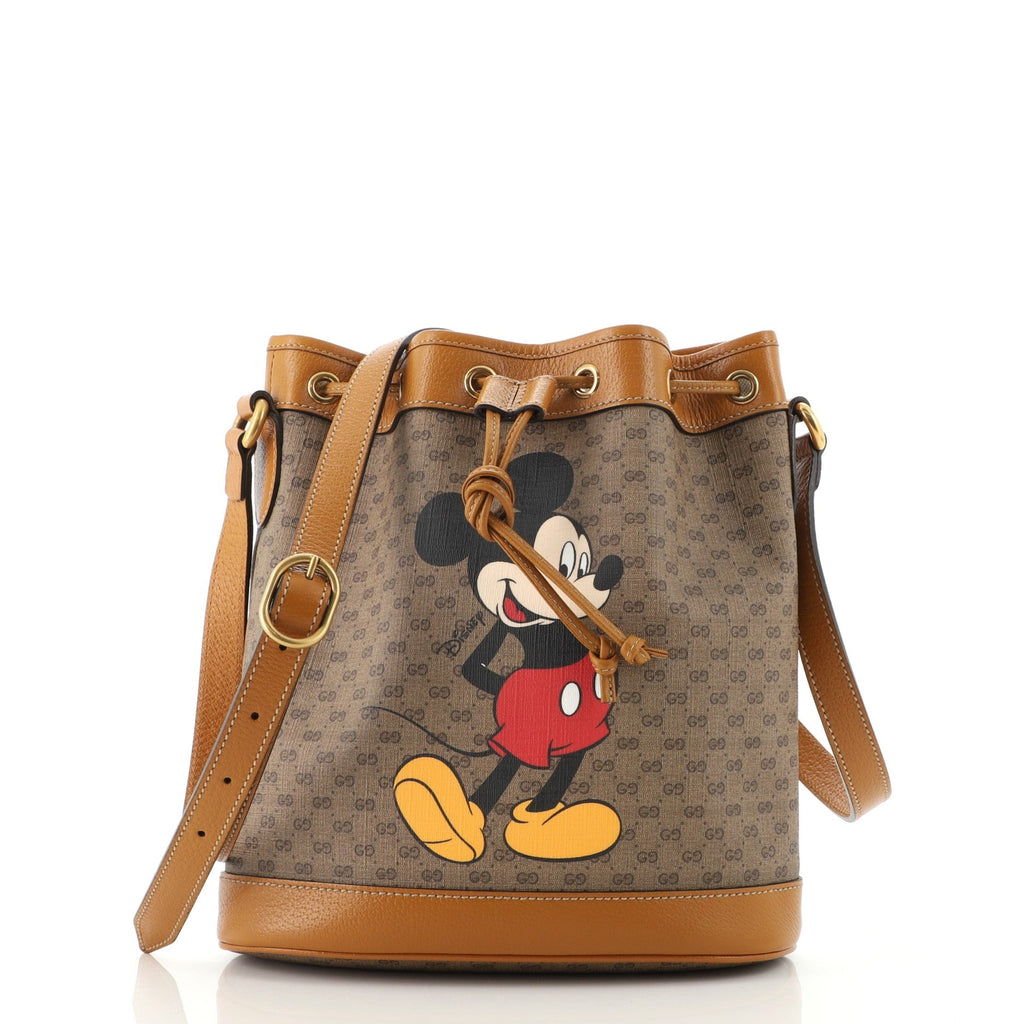 Disney Mickey Mouse Bucket Bag Printed Mini GG Coated Canvas