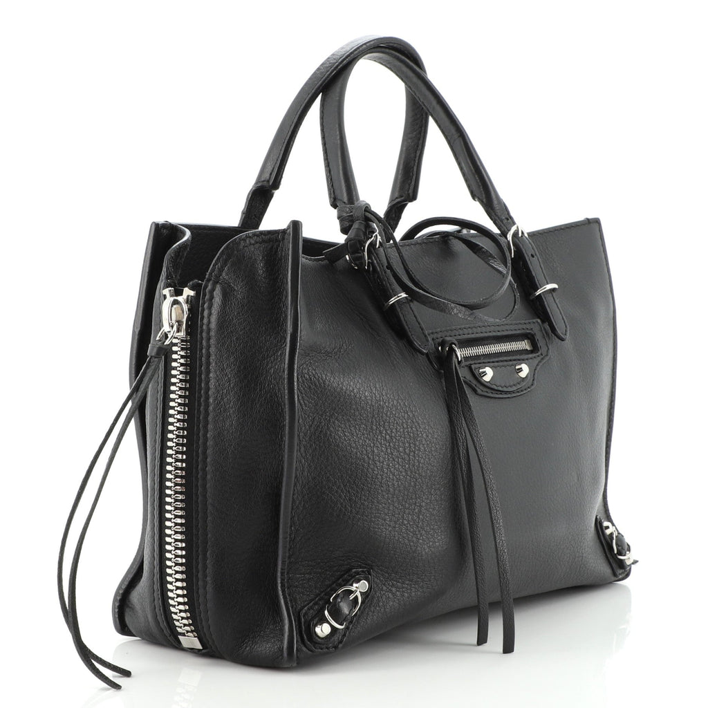 Papier A4 Zip Around Classic Studs Bag Leather Mini