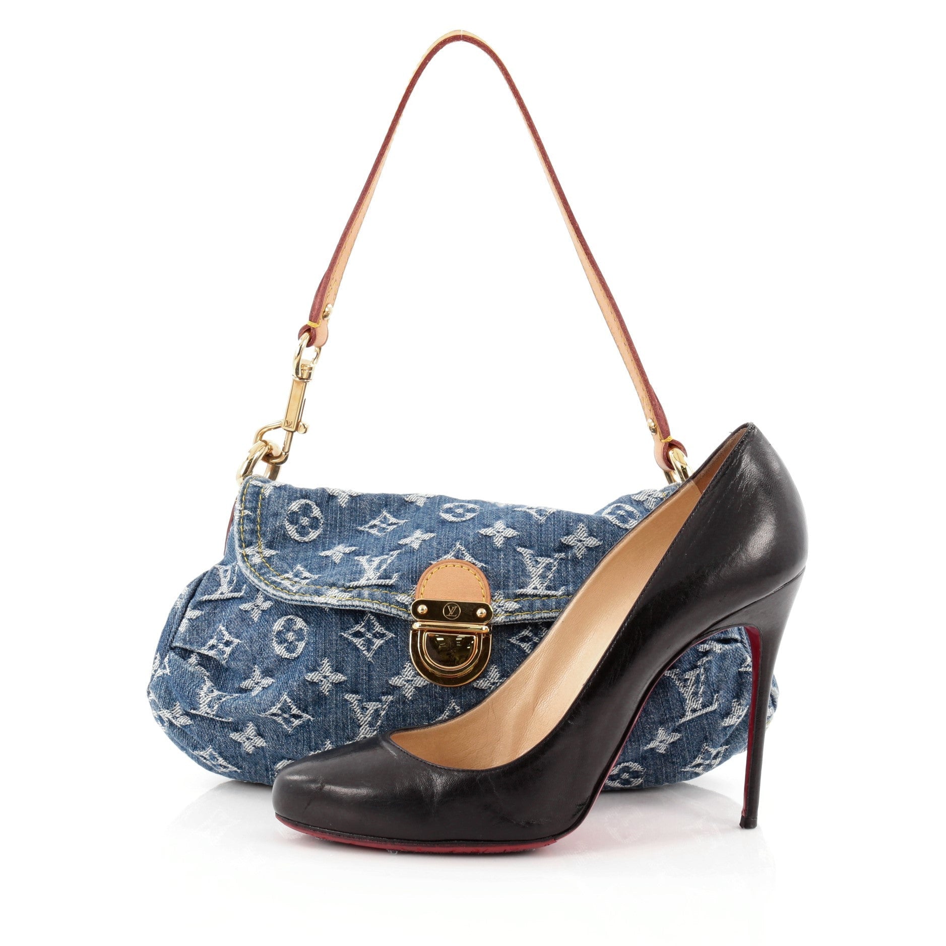 Pleaty Handbag Denim Mini