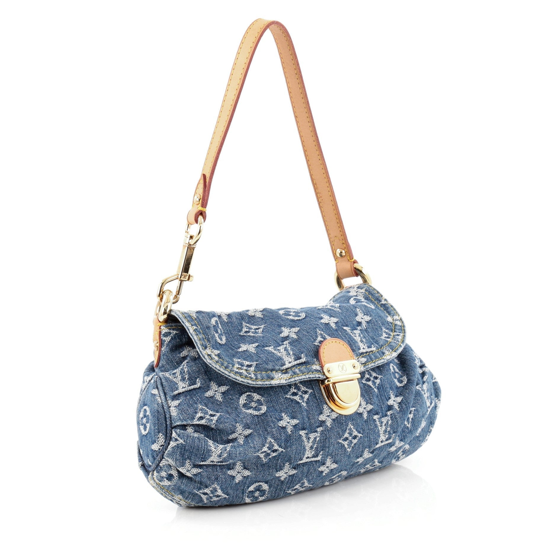 Pleaty Handbag Denim Mini