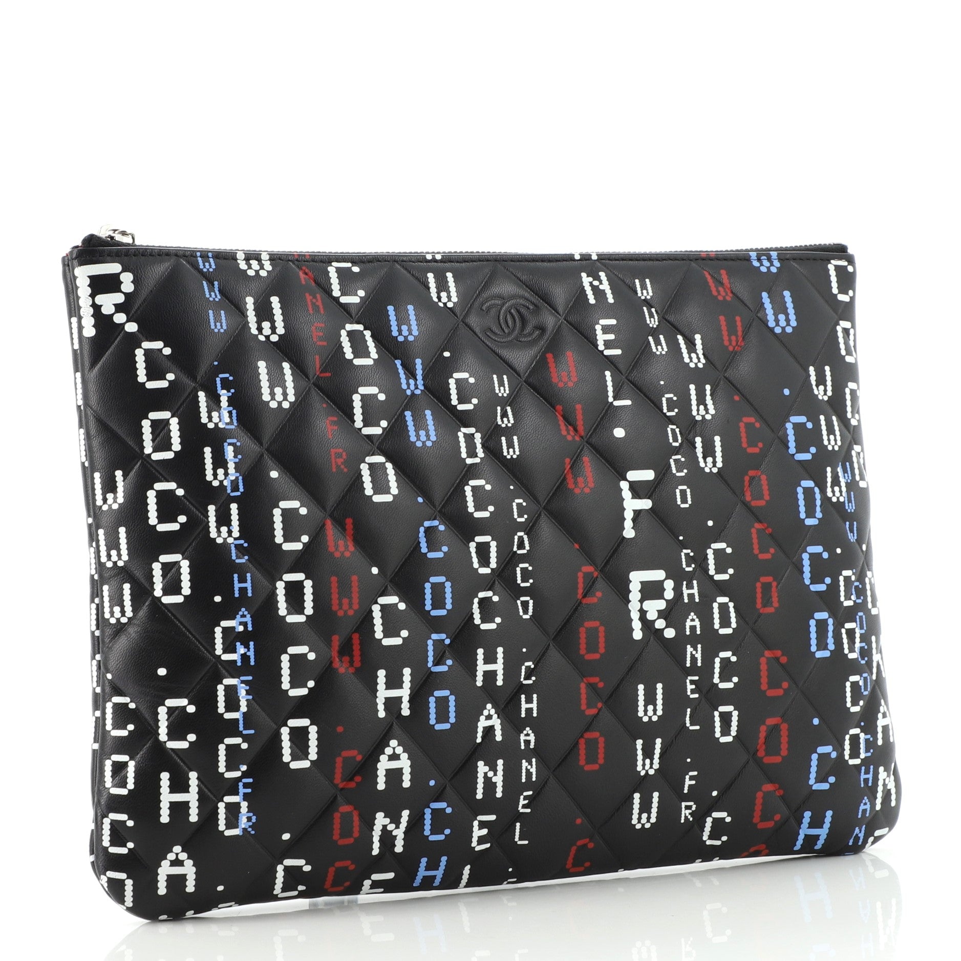 Data Center O Case Clutch Quilted Printed Lambskin Medium