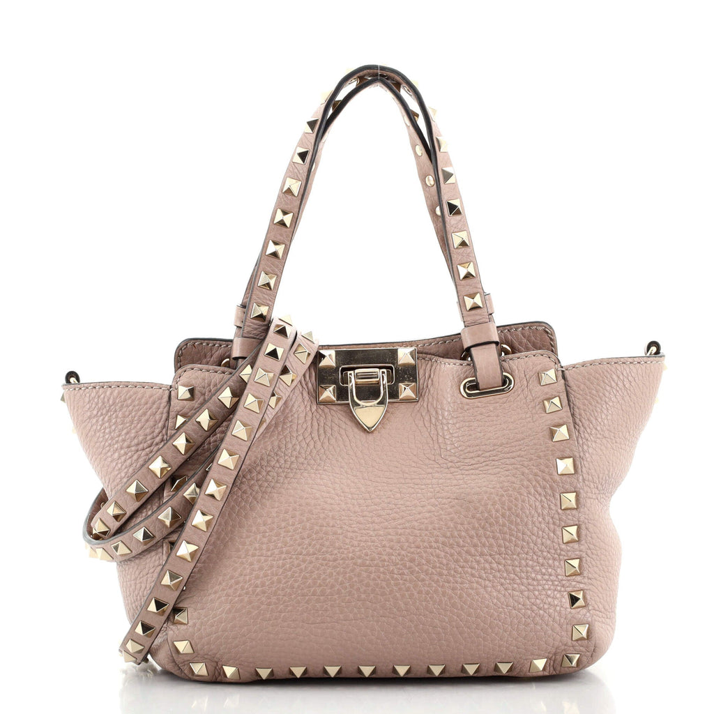 Rockstud Tote Pebbled Leather Mini