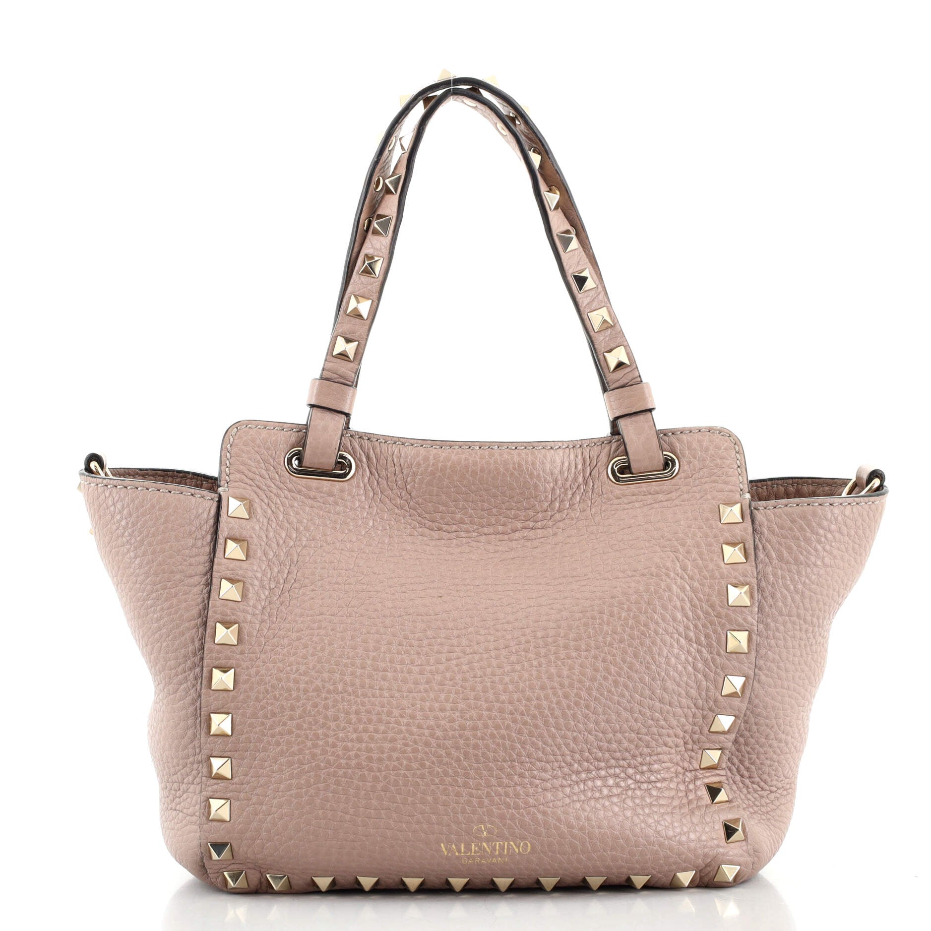 Rockstud Tote Pebbled Leather Mini