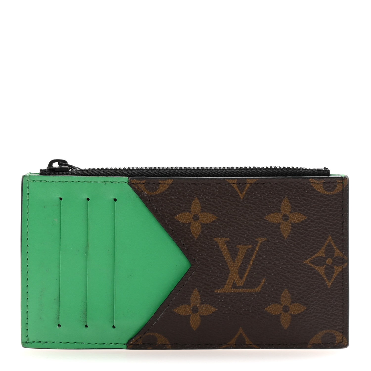 Monogram Calfskin Coin  Holder Minty Green