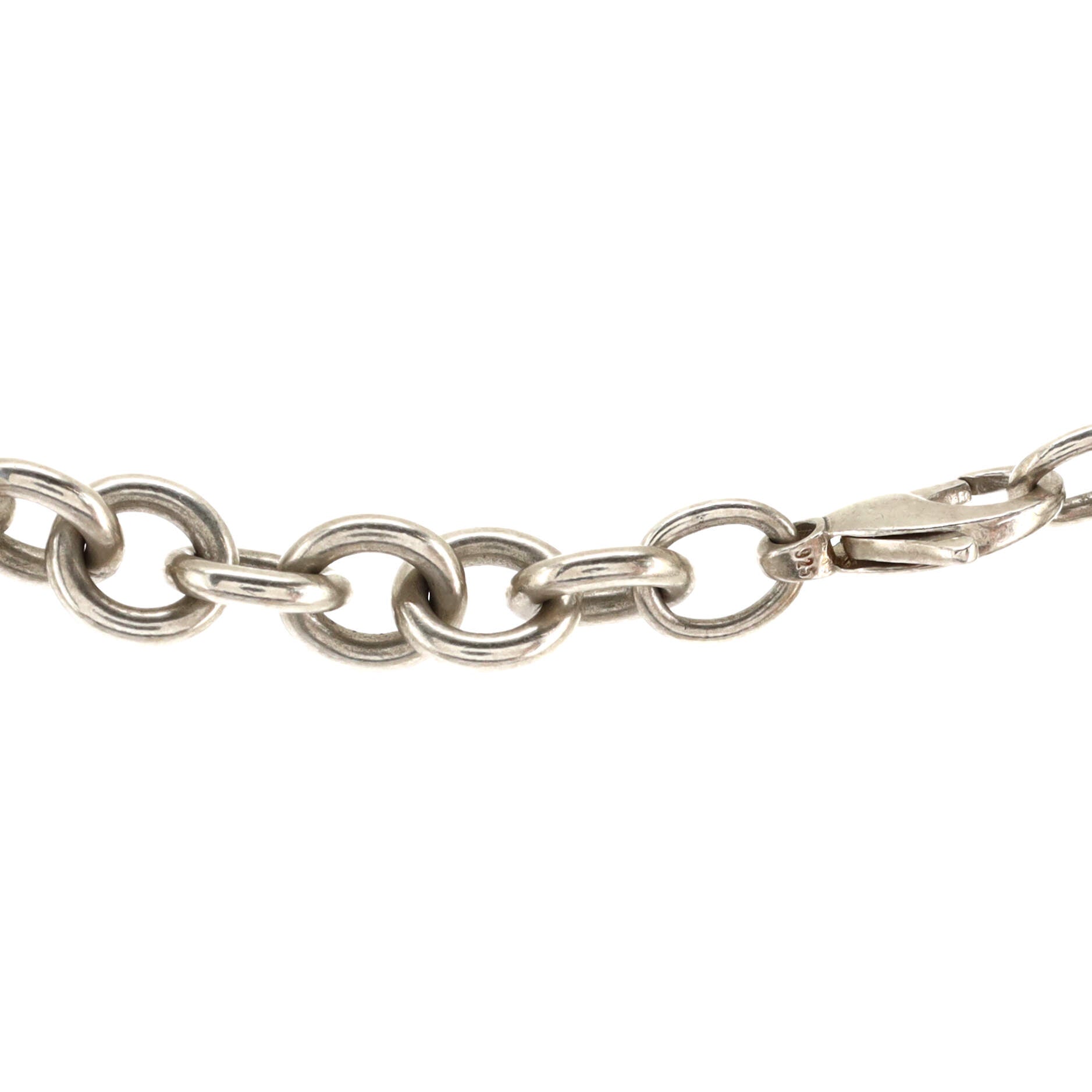 Heart Tag Choker Necklace Sterling Silver