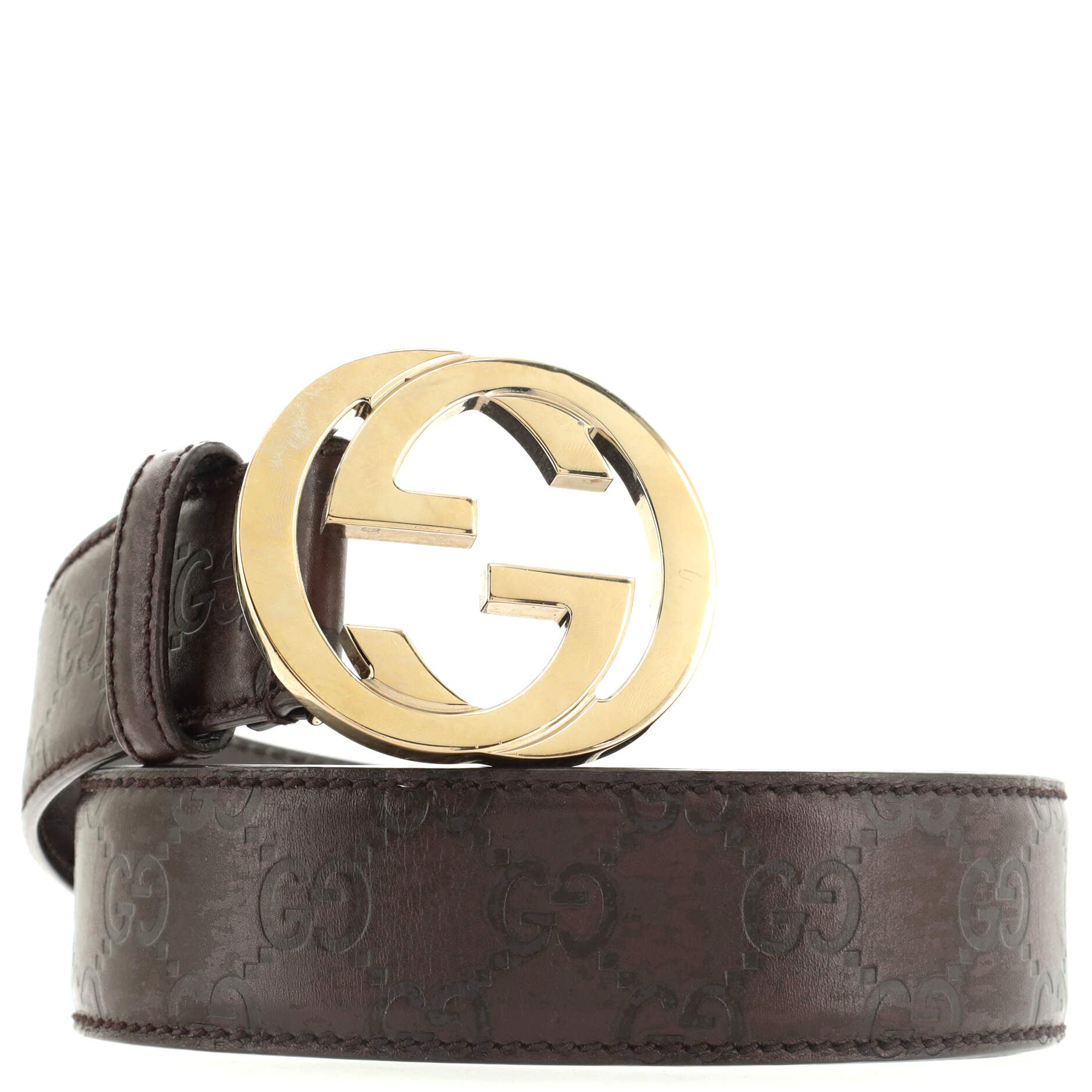 Interlocking G Belt Guccissima Leather Wide 80
