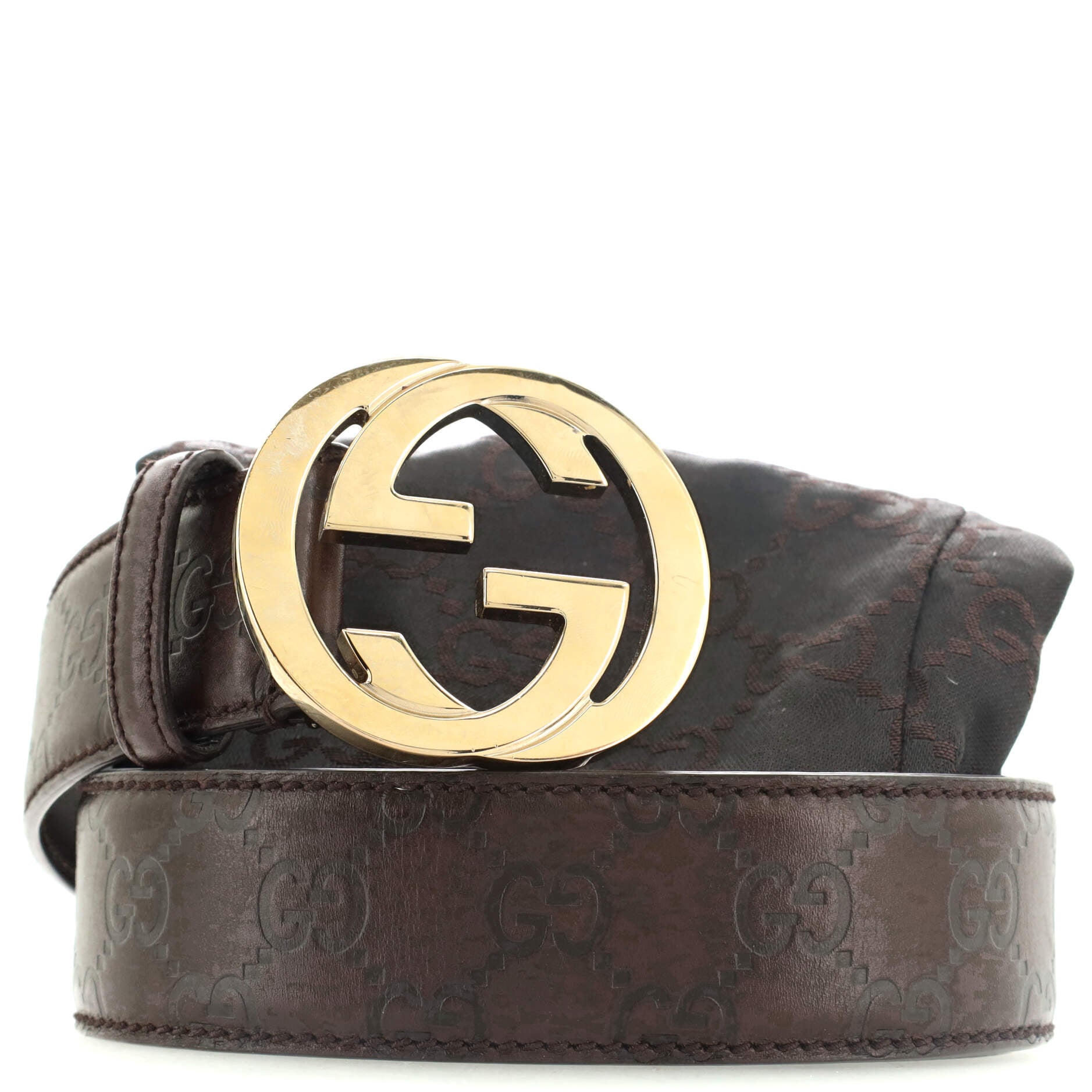 Interlocking G Belt Guccissima Leather Wide 80