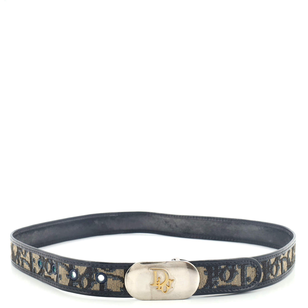 Vintage Logo Belt Oblique Canvas and Leather 75