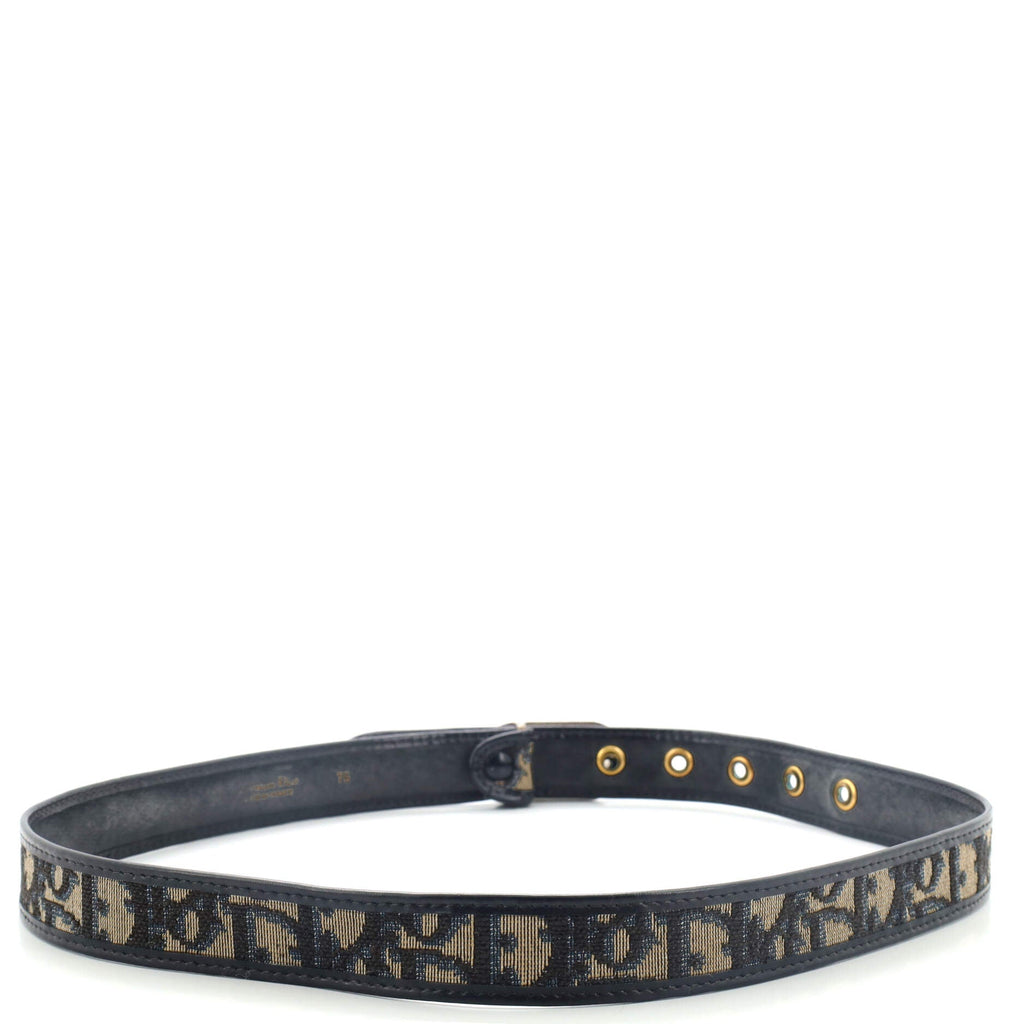 Vintage Logo Belt Oblique Canvas and Leather 75
