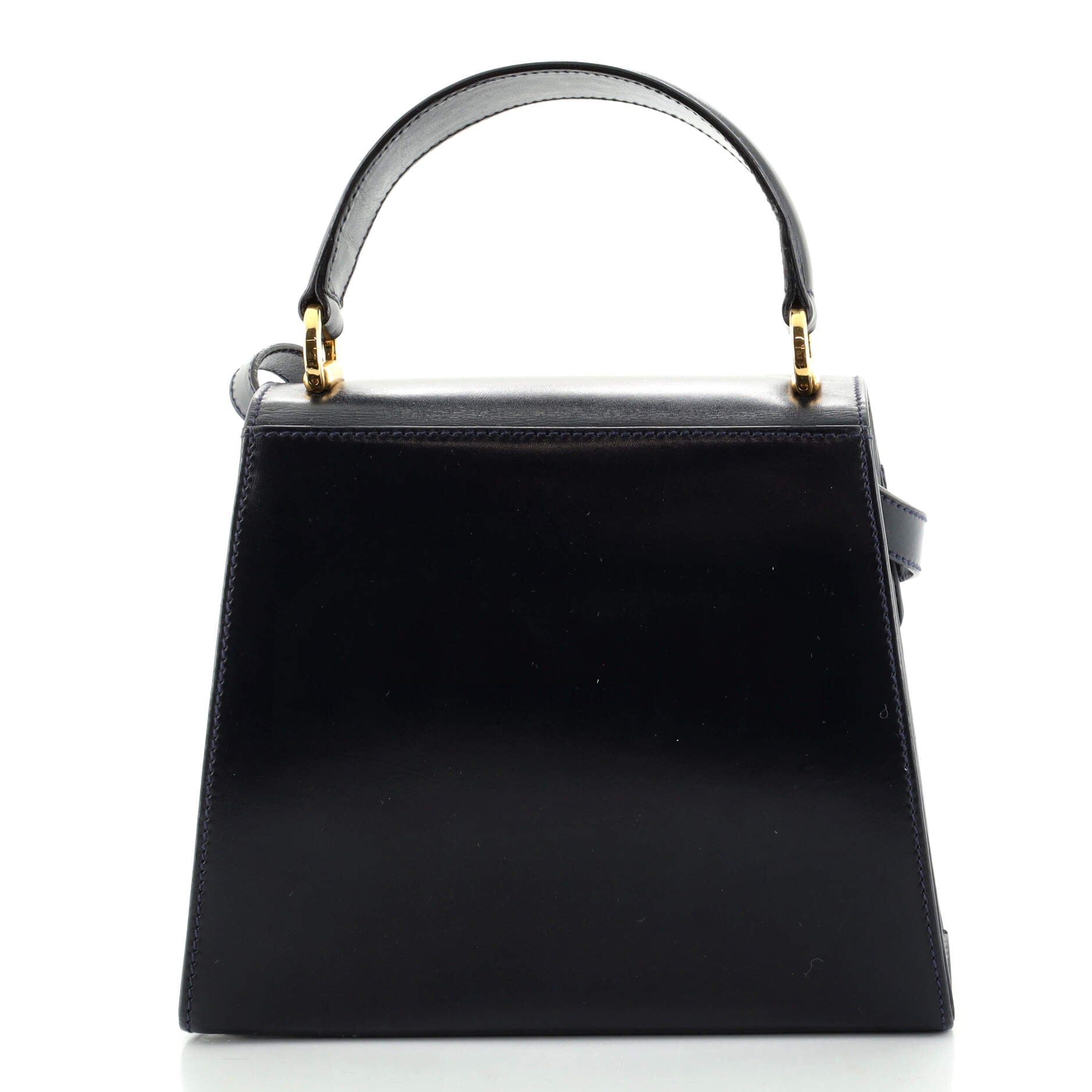 Vintage Vara Bow Top Handle Bag Leather Mini
