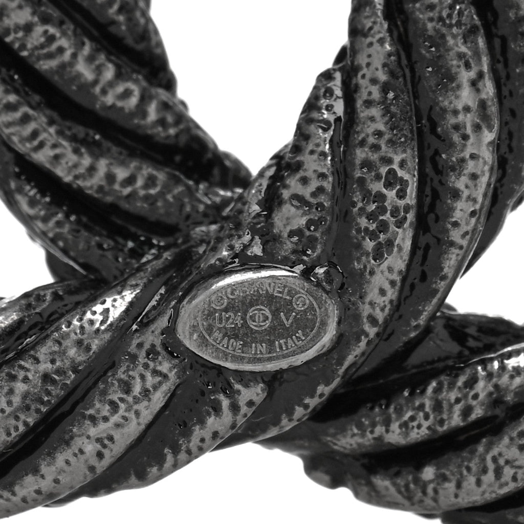 Ruthenium Twisted CC Brooch