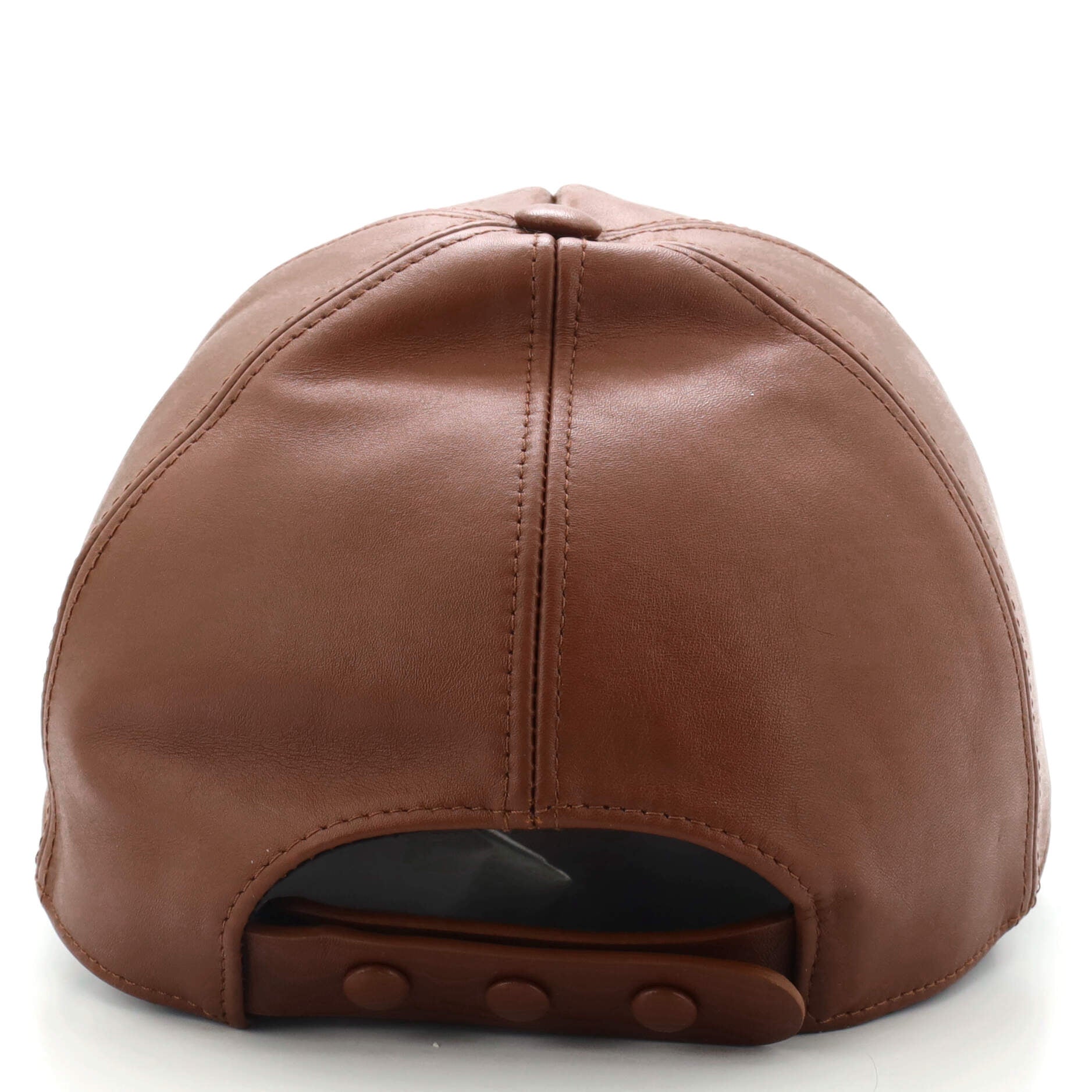 TB Monogram Motif Baseball Cap Leather Large