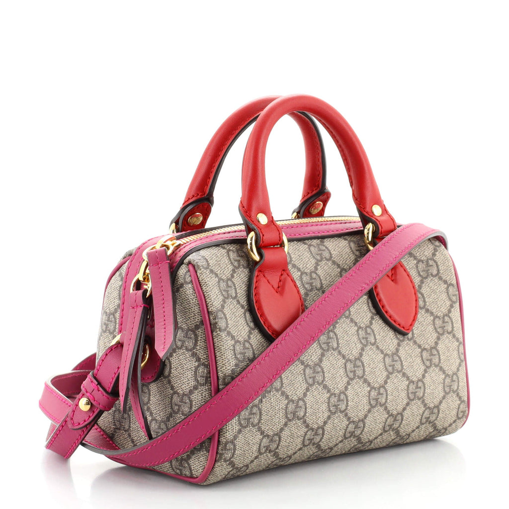 Convertible Boston Bag GG Coated Canvas Mini