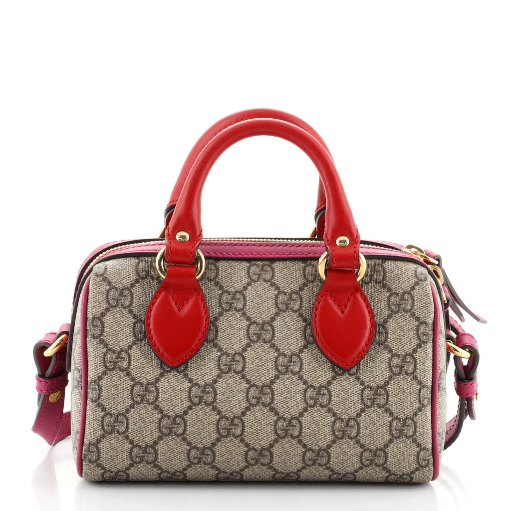 Convertible Boston Bag GG Coated Canvas Mini