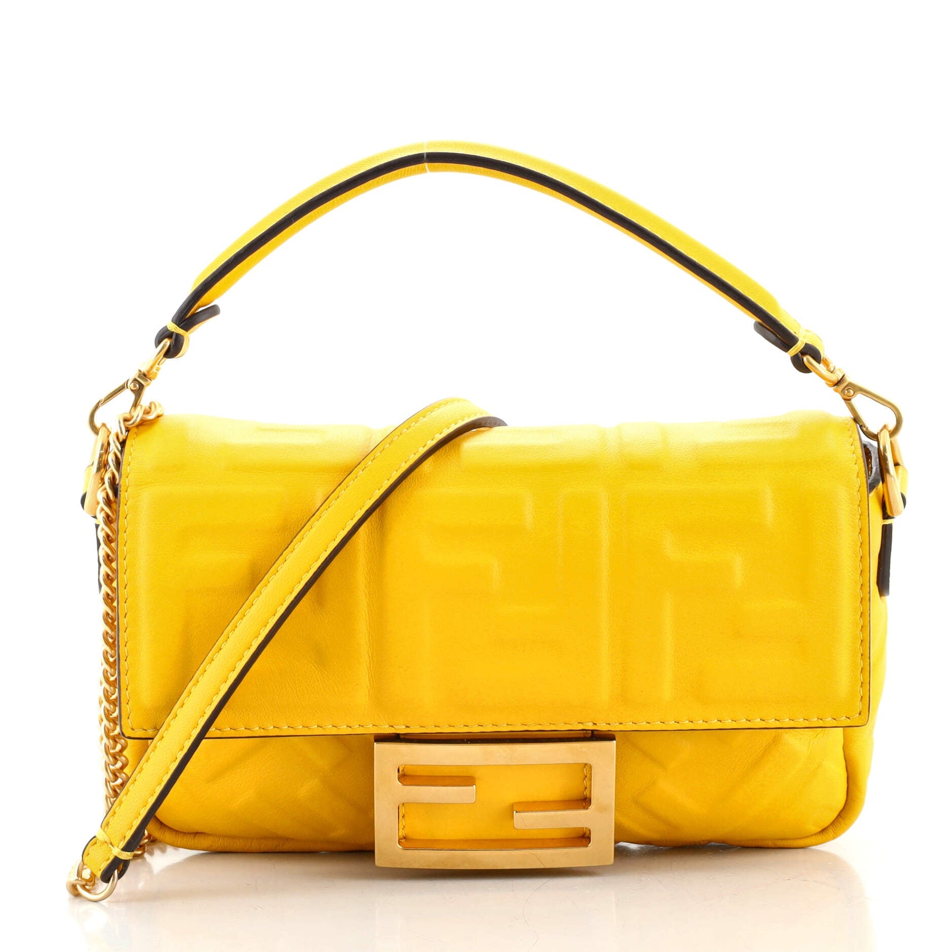 Baguette NM Bag Zucca Embossed Leather Mini