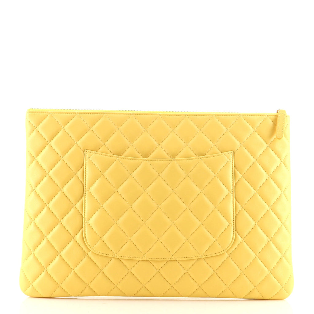 O Case Clutch Quilted Lambskin Large