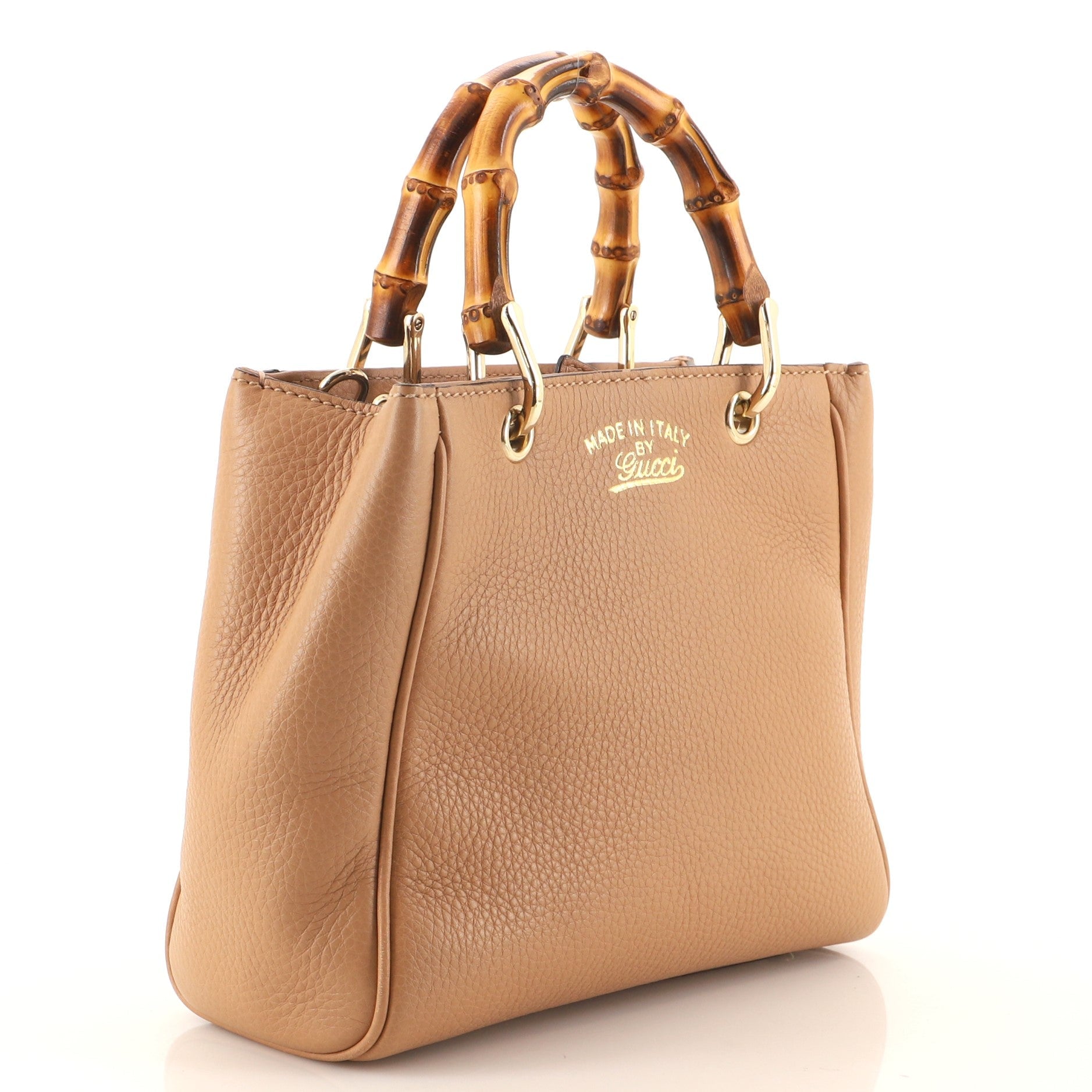 Bamboo Shopper Tote Leather Mini