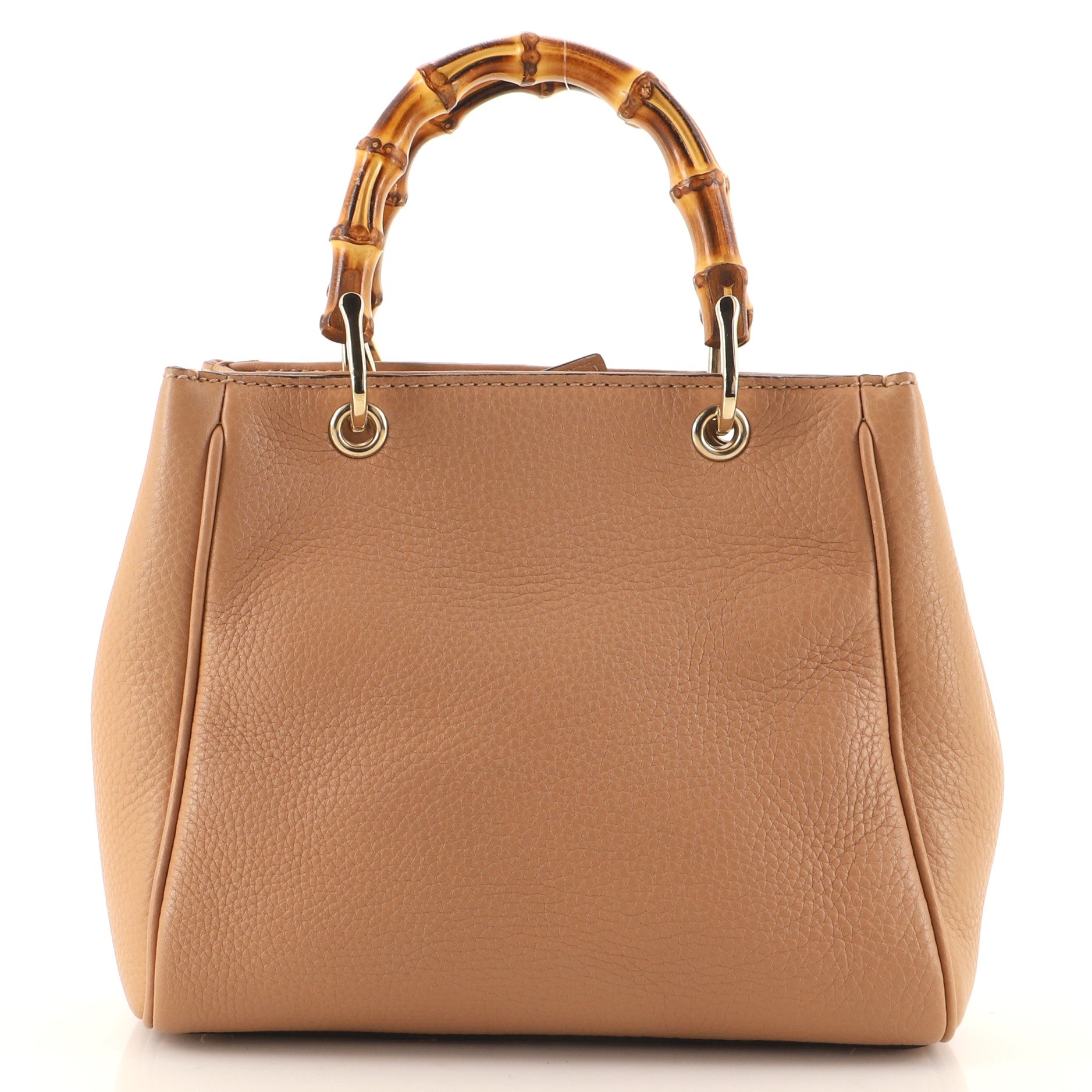 Bamboo Shopper Tote Leather Mini