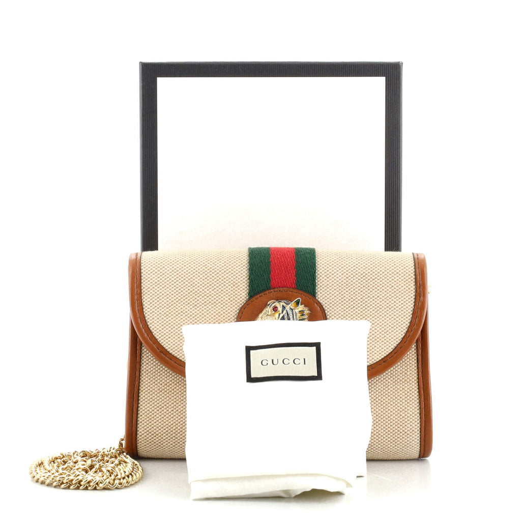 Rajah Web Chain Shoulder Bag Vintage Web Canvas Mini