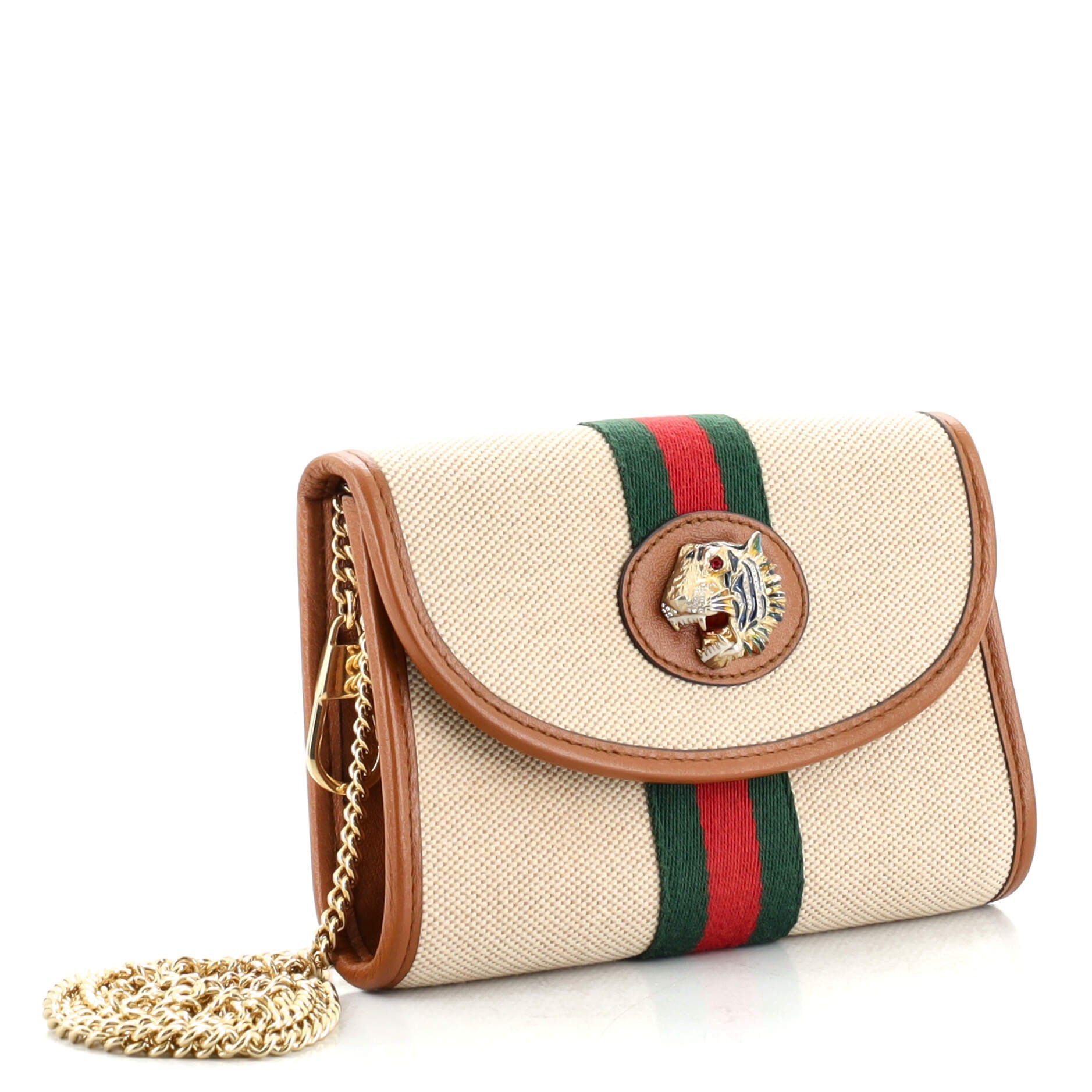Rajah Web Chain Shoulder Bag Vintage Web Canvas Mini