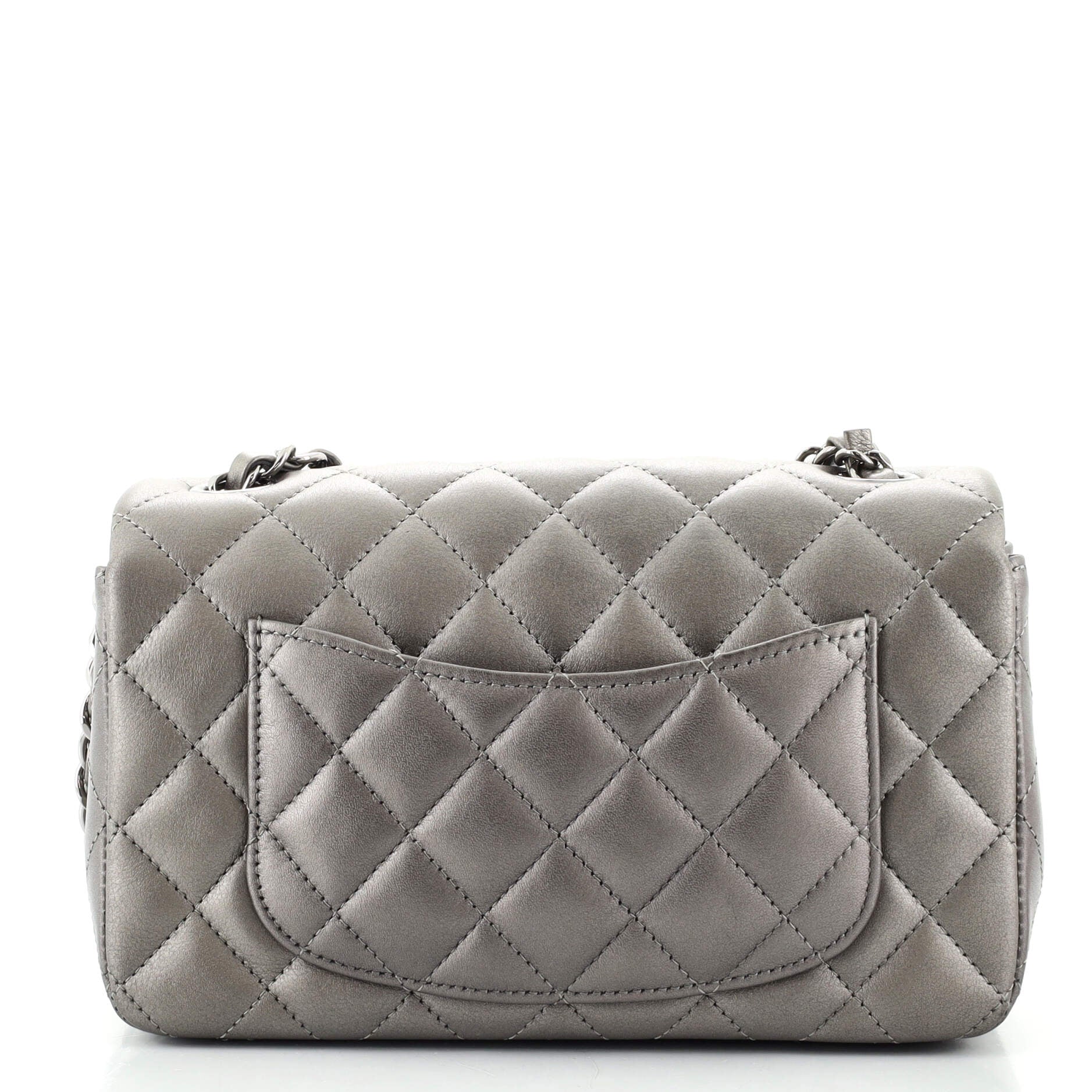 Classic Single Flap Bag Quilted Metallic Calfskin Mini
