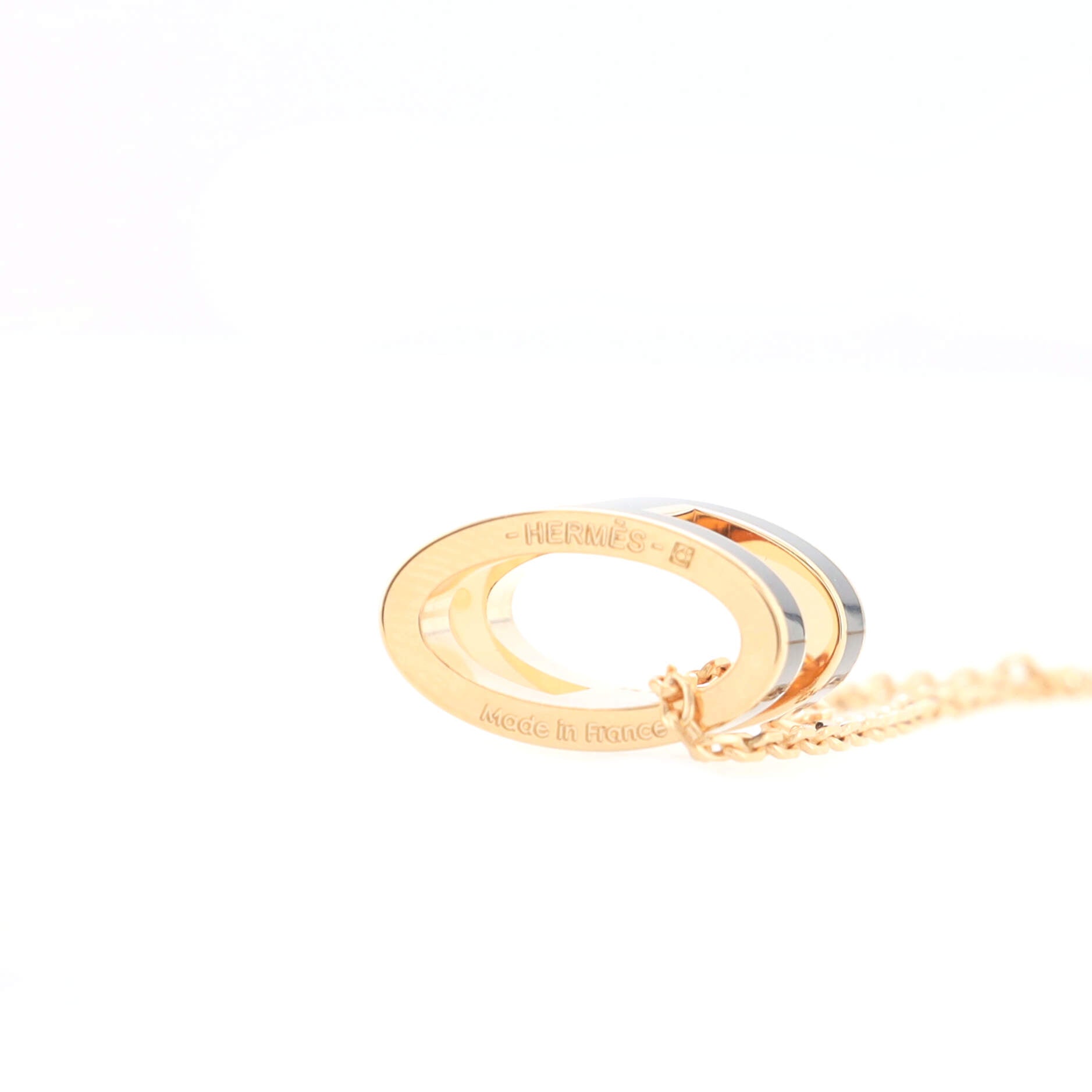 Pop H Pendant Chain Necklace Metal and Enamel