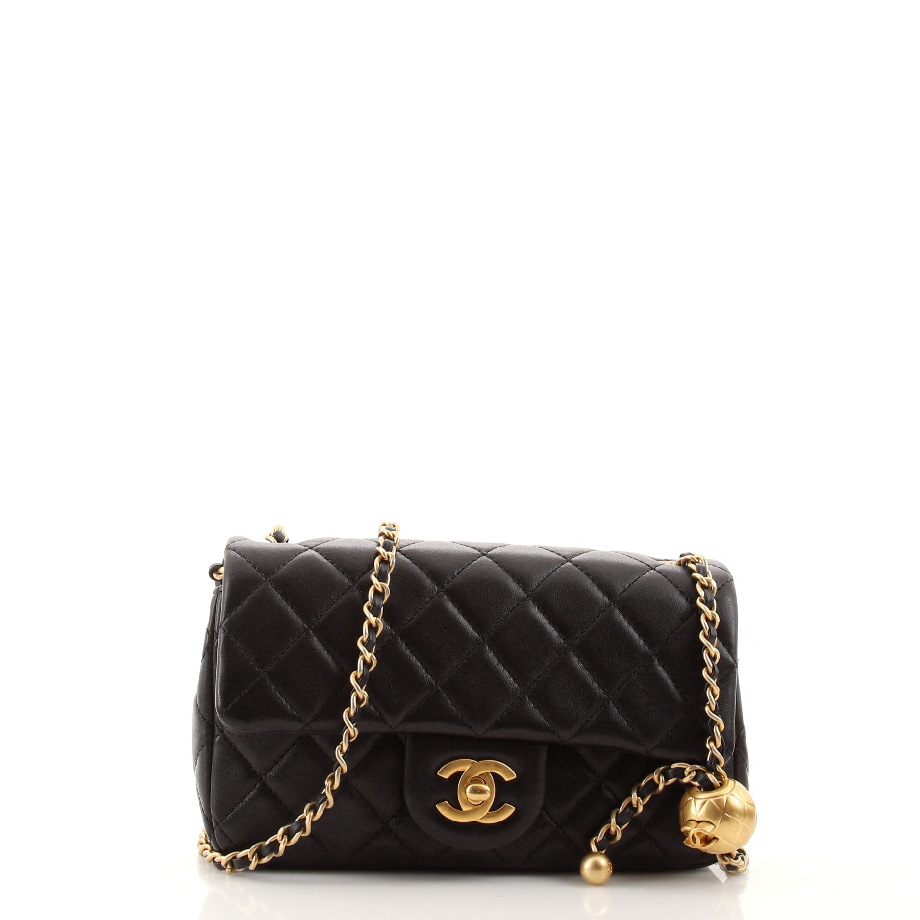 Pearl Crush Flap Bag Quilted Lambskin Mini