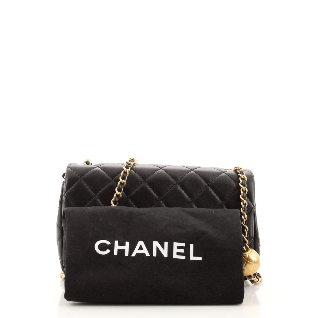 Pearl Crush Flap Bag Quilted Lambskin Mini
