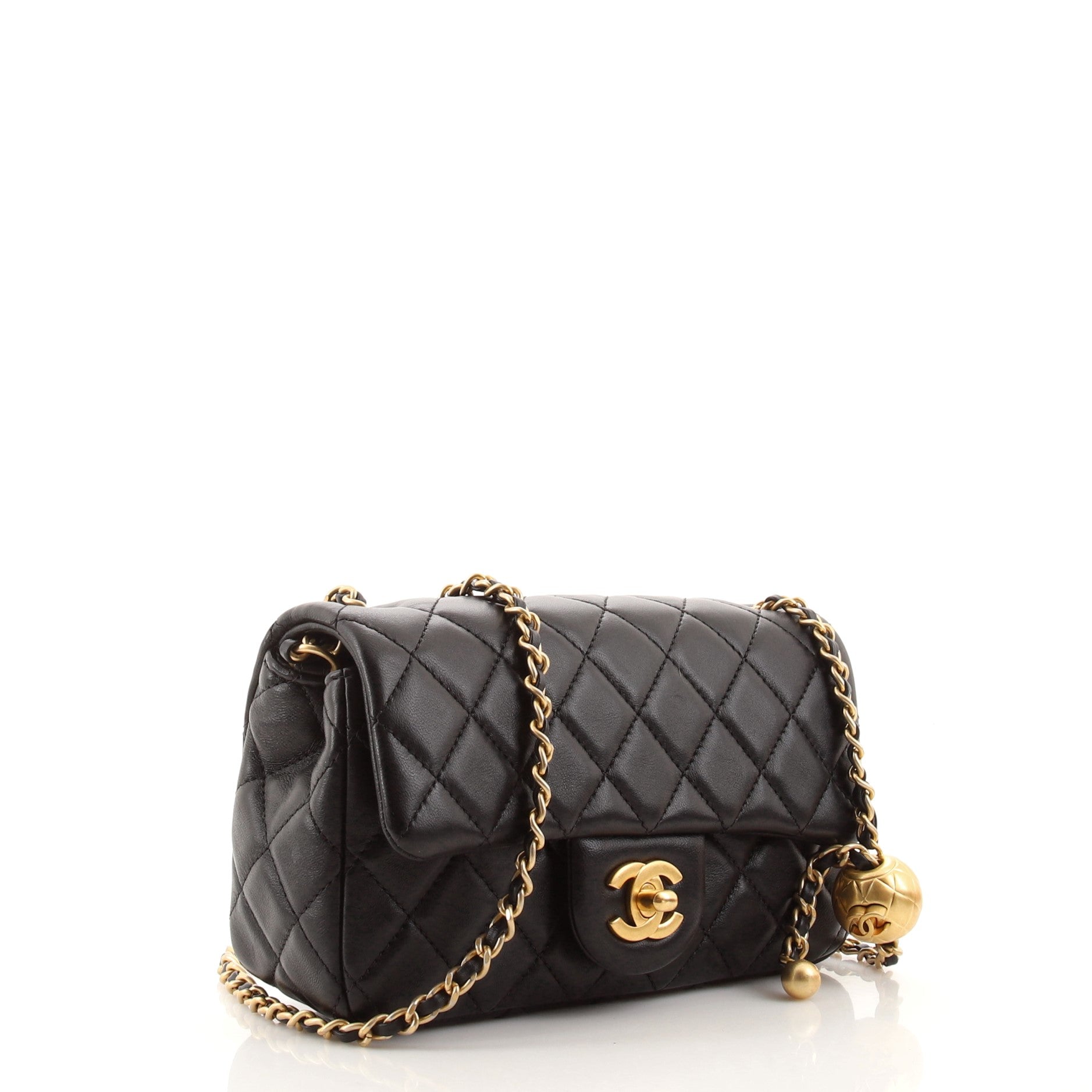 Pearl Crush Flap Bag Quilted Lambskin Mini