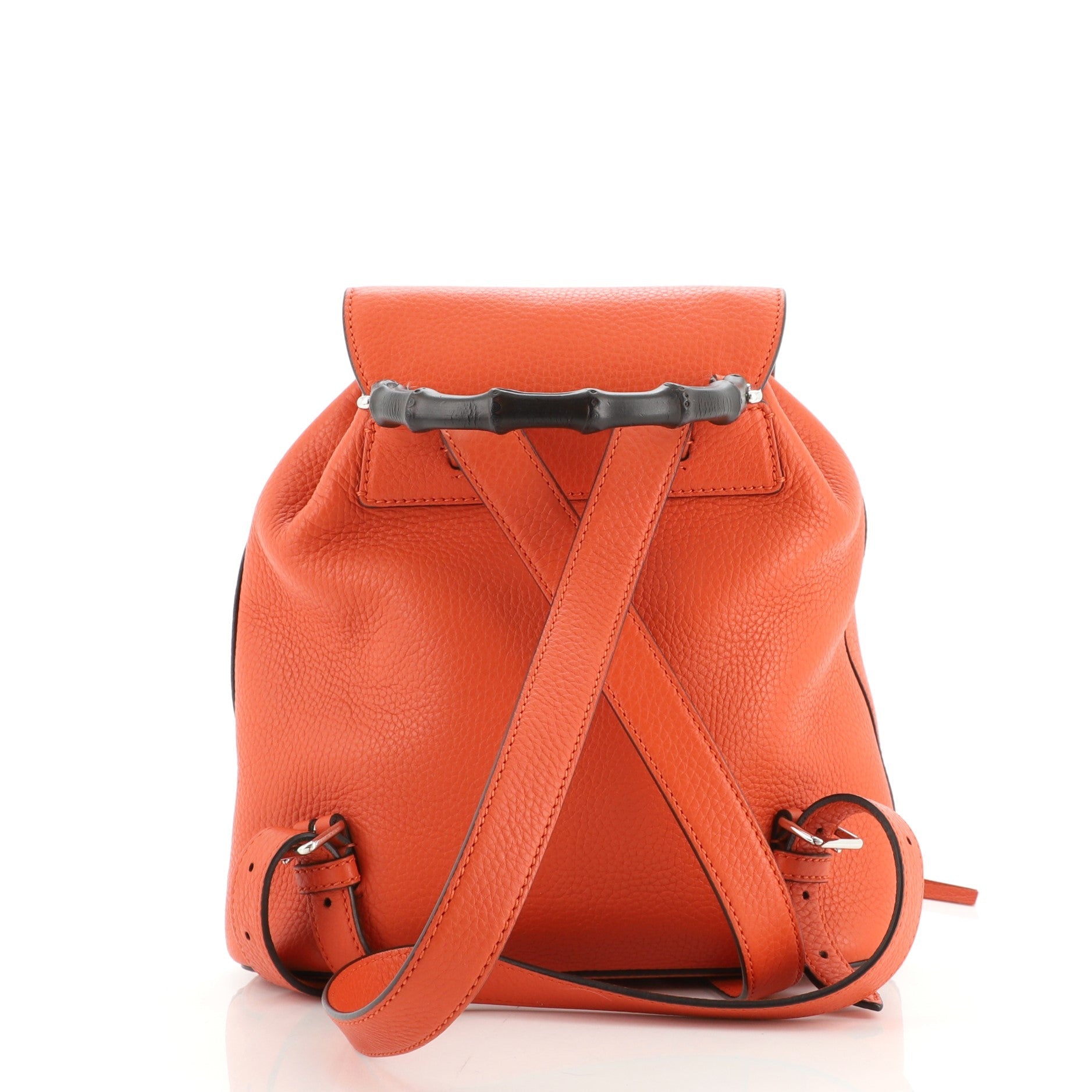 Bamboo Tassel Backpack Leather Mini