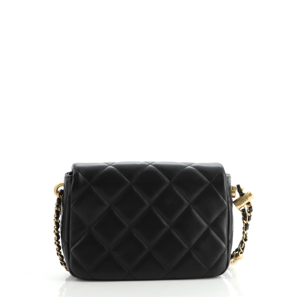My Perfect Adjustable Chain Flap Bag Quilted Lambskin with Pearls Mini
