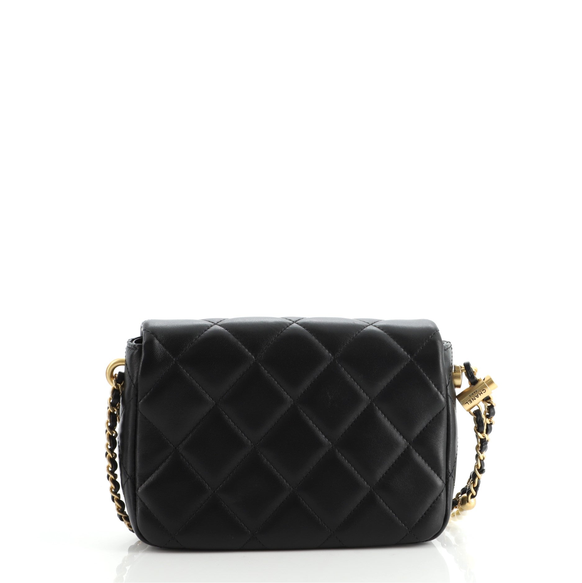My Perfect Adjustable Chain Flap Bag Quilted Lambskin with Pearls Mini